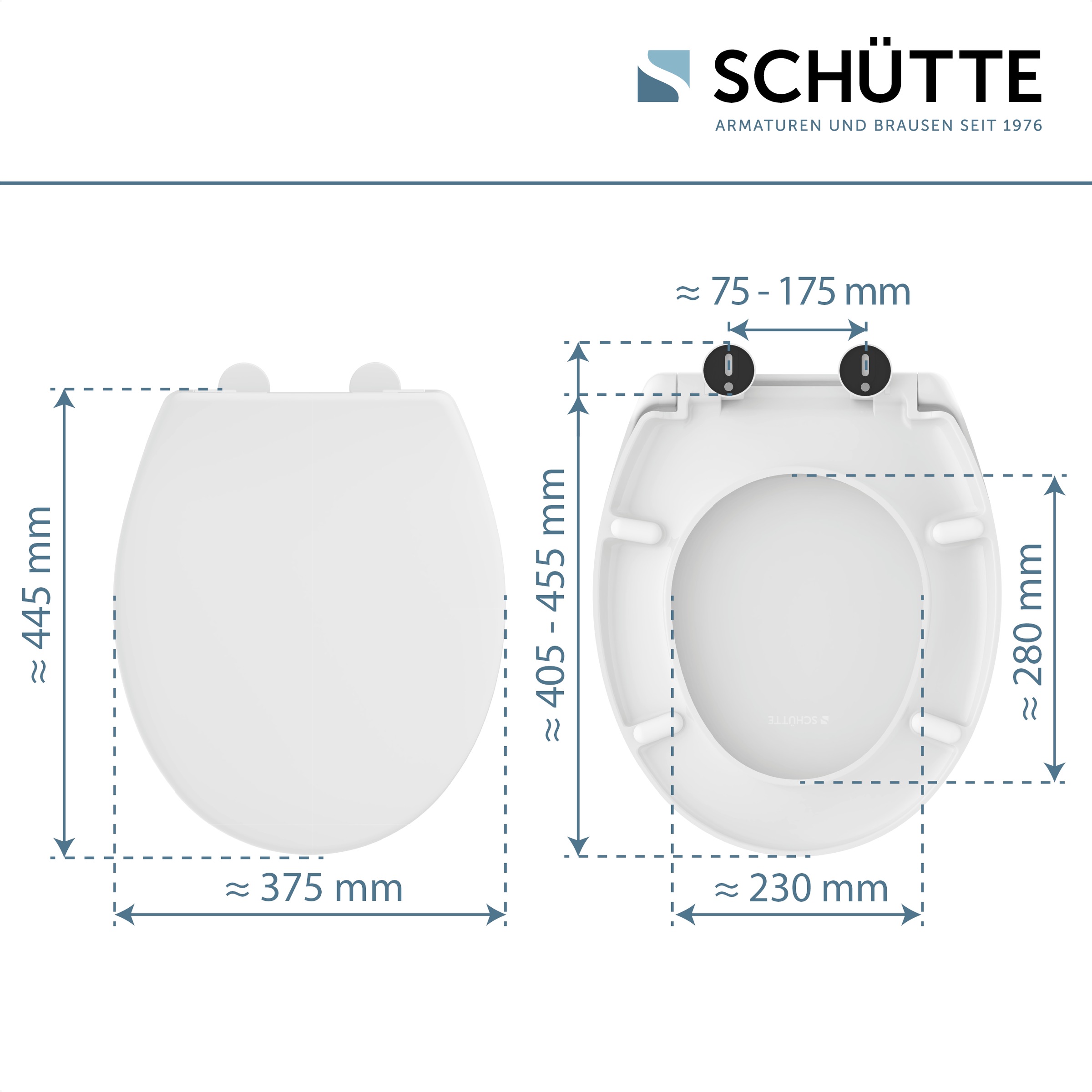 Schütte WC-Sitz »WHITE« Duroplast, WC-Sitz, Absenkautomatik, belastbar bis 250 kg