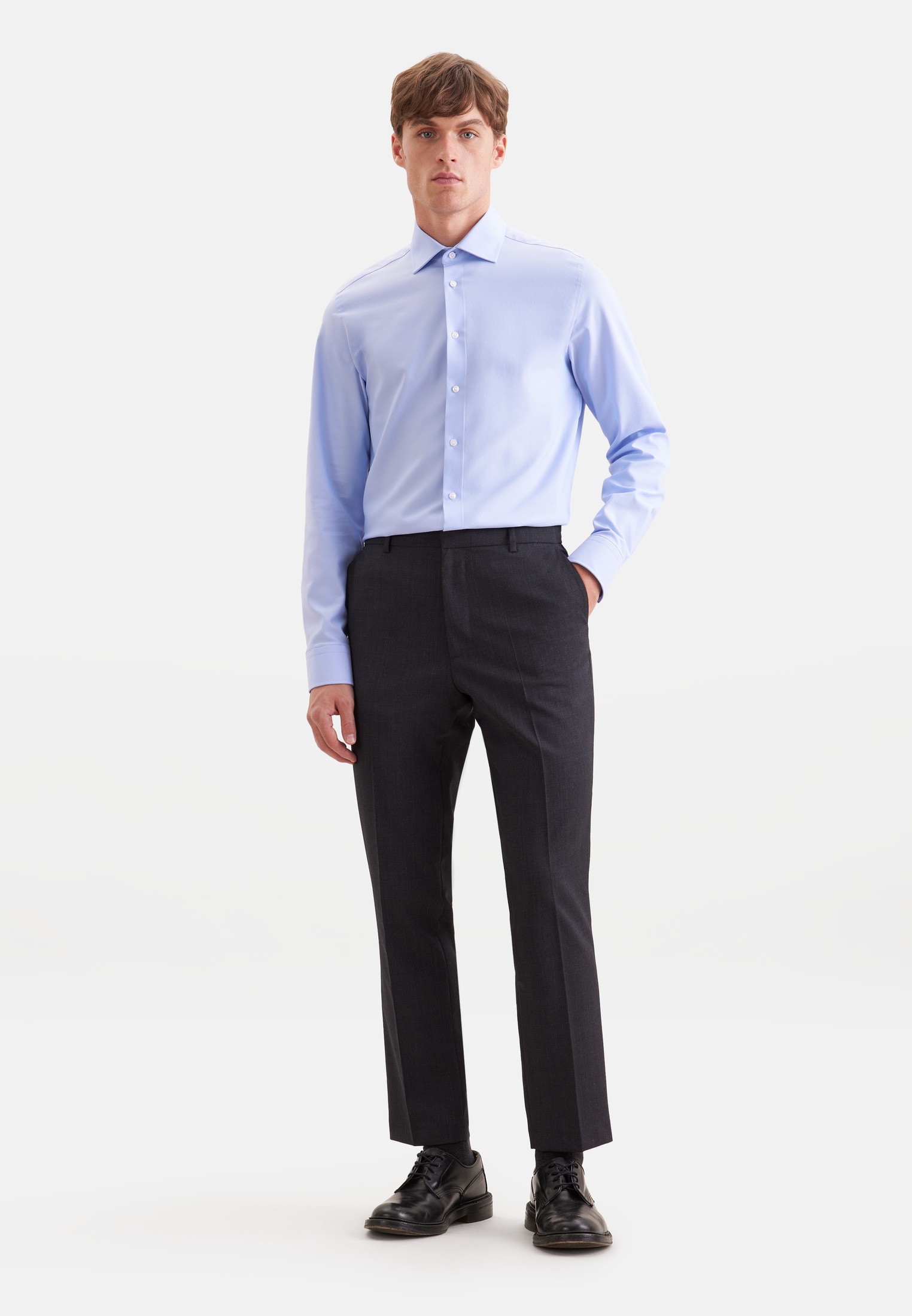 seidensticker Businesshemd »Schwarze Rose« Slim 1/1 Kentkragen Uni