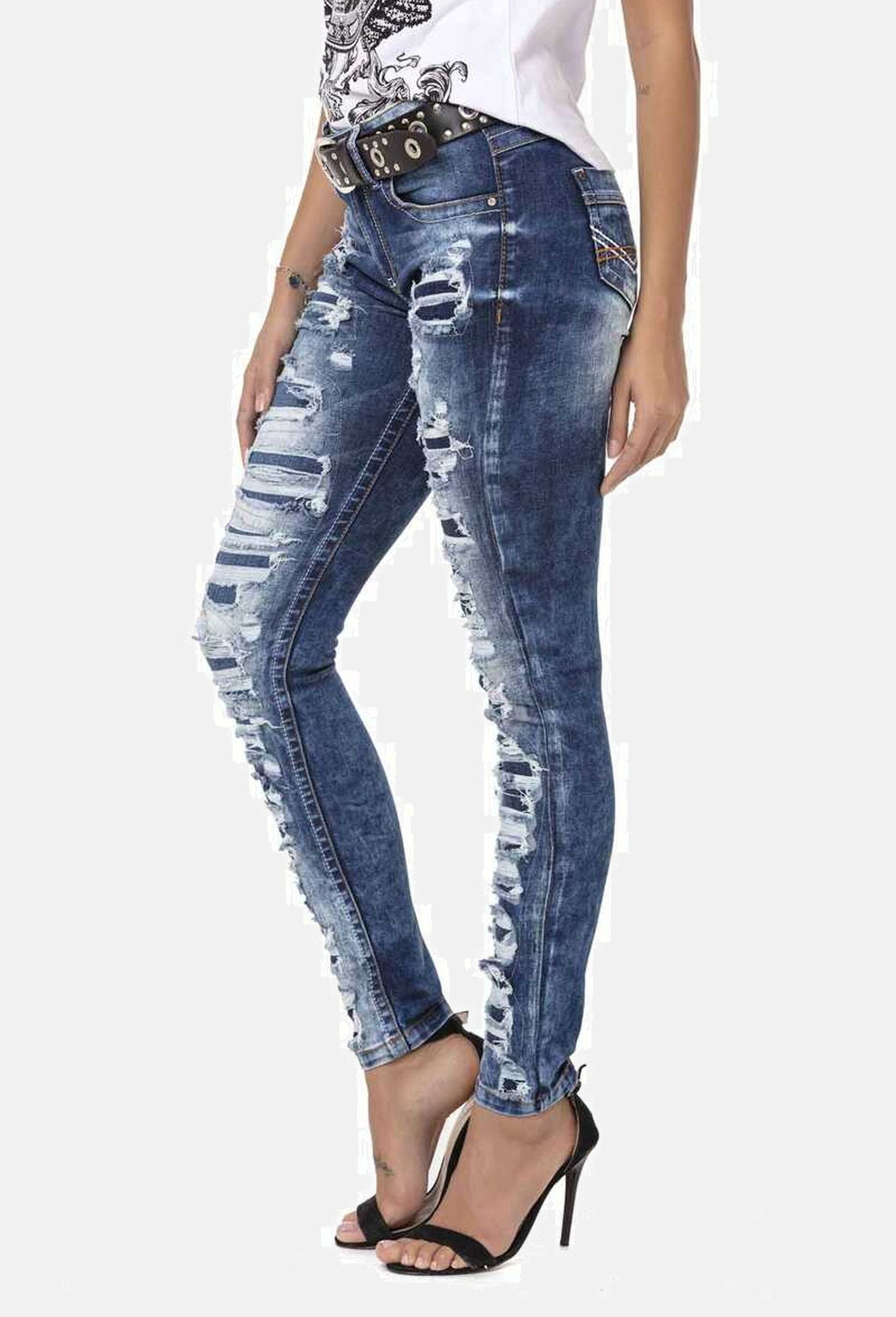 Cipo & Baxx 5-Pocket-Jeans »Cipo & Baxx Jeans« mit coolen Destroyed-Elementen, WD479