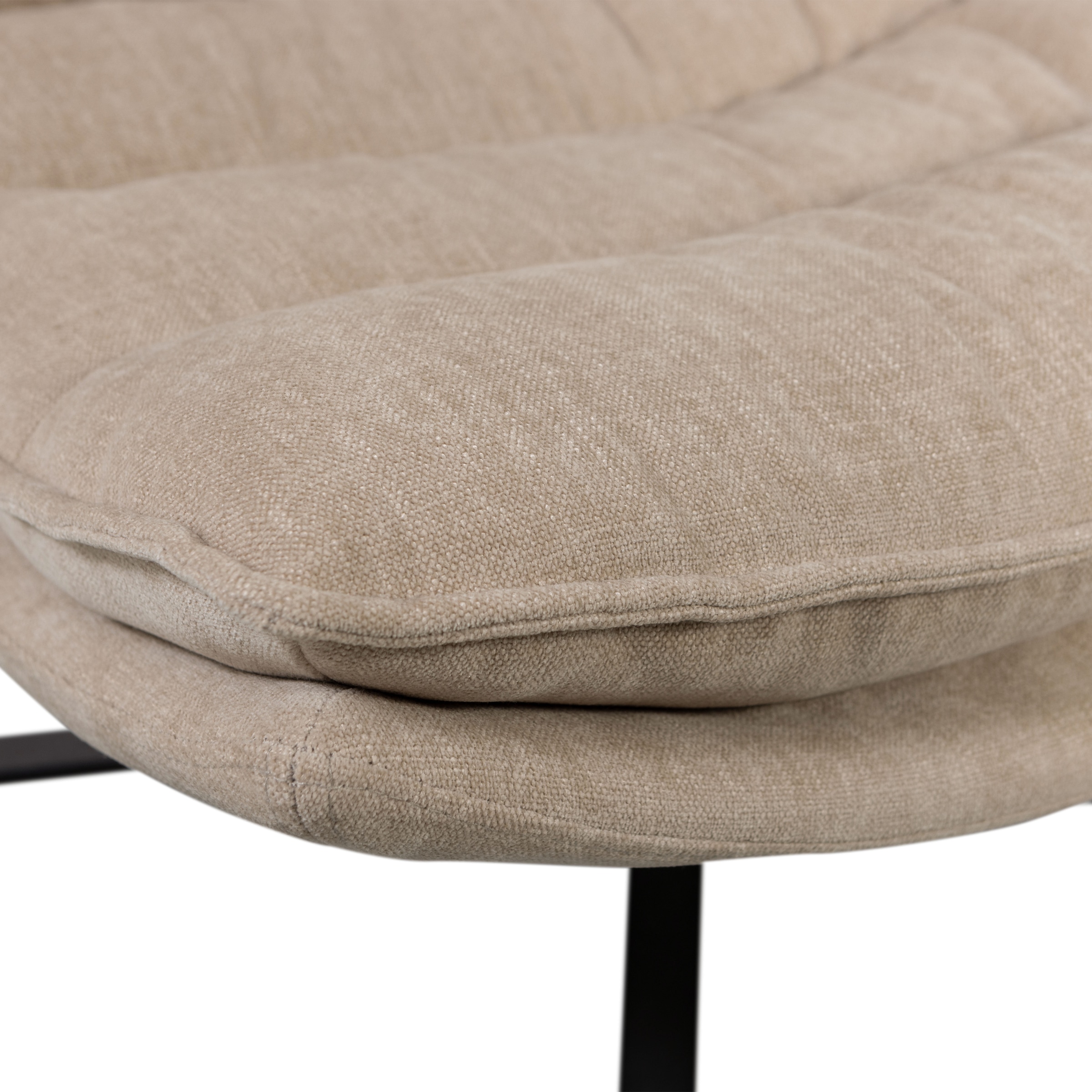 WOOOD Drehsessel »Kube mit Drehmechanismus inkl. Hocker B 74 x T 89 x H 100 cm« Hohe Verschleißfestigkeit, Newt-Chenillebezug, Tragkraft 120 kg