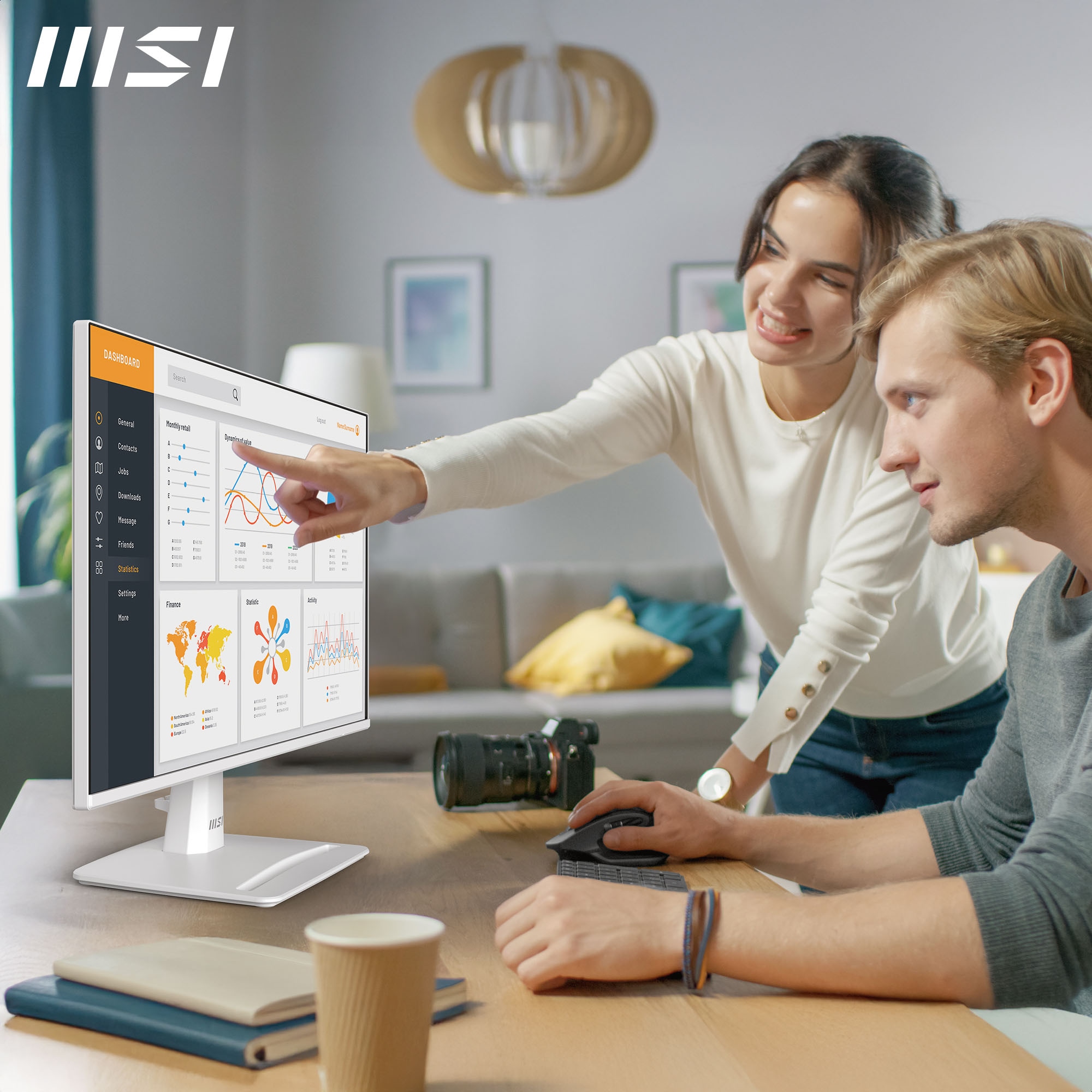 MSI LED-Monitor »PRO MP243W E14« 60,5 cm/24 ″  1920 x 1080 px Full HD 1 Reaktionszeit 144 Hz neigbar, Lautsprecher