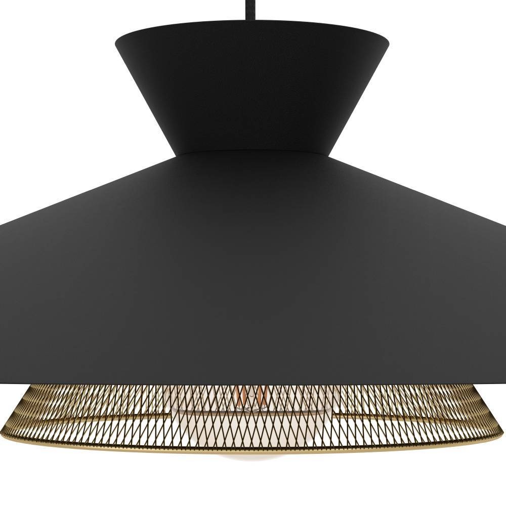 EGLO Hängeleuchte »GRIZEDALE«, 1 flammig, Leuchtmittel E27 | ohne Leuchtmittel, Pendelleuchte, Esszimmerlampe, Japandi-Design, Metall, Ø 50 cm
