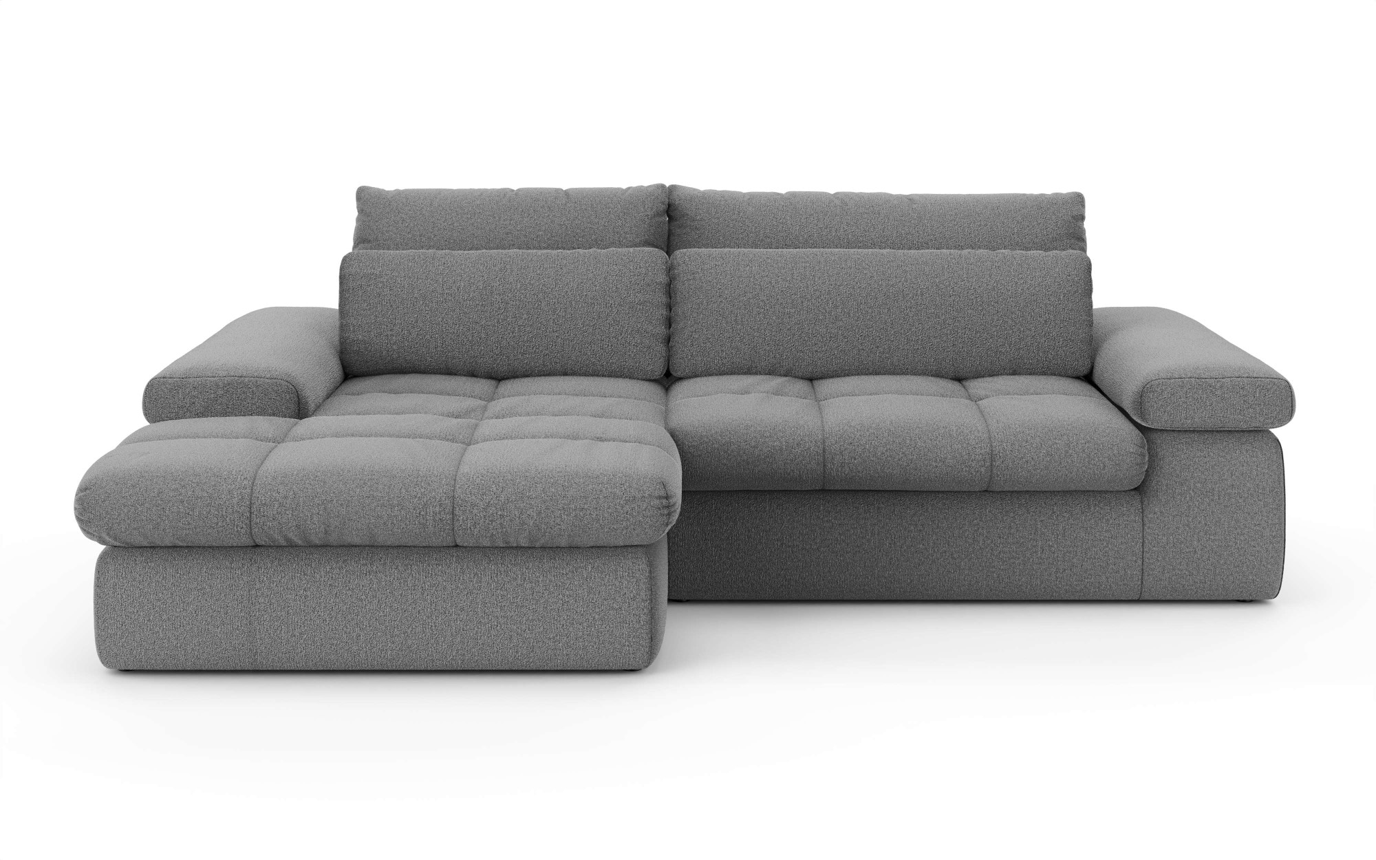 Home affaire Ecksofa »ALVERIE mit Recamiere, moderne Steppung, Maße: B/T/H 274/203/106 cm«, L-Form mit Wellenunterfederung, mit 4 Rückenkissen, pflegeleicht Stoff