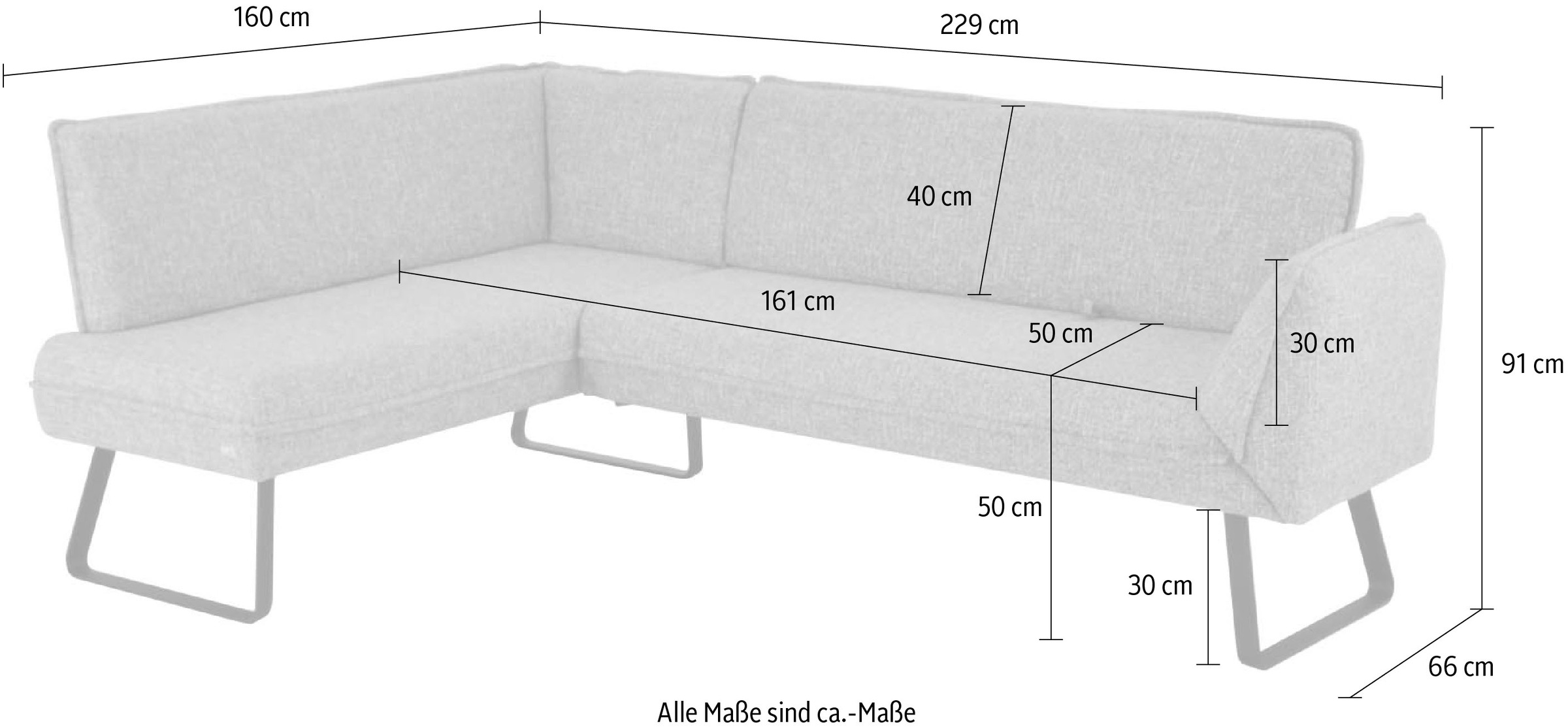 K+W Komfort & Wohnen Eckbank »Drive«, mit Seitenteilverstellung am langem Schenkel zur Sitzplatzerweiterung