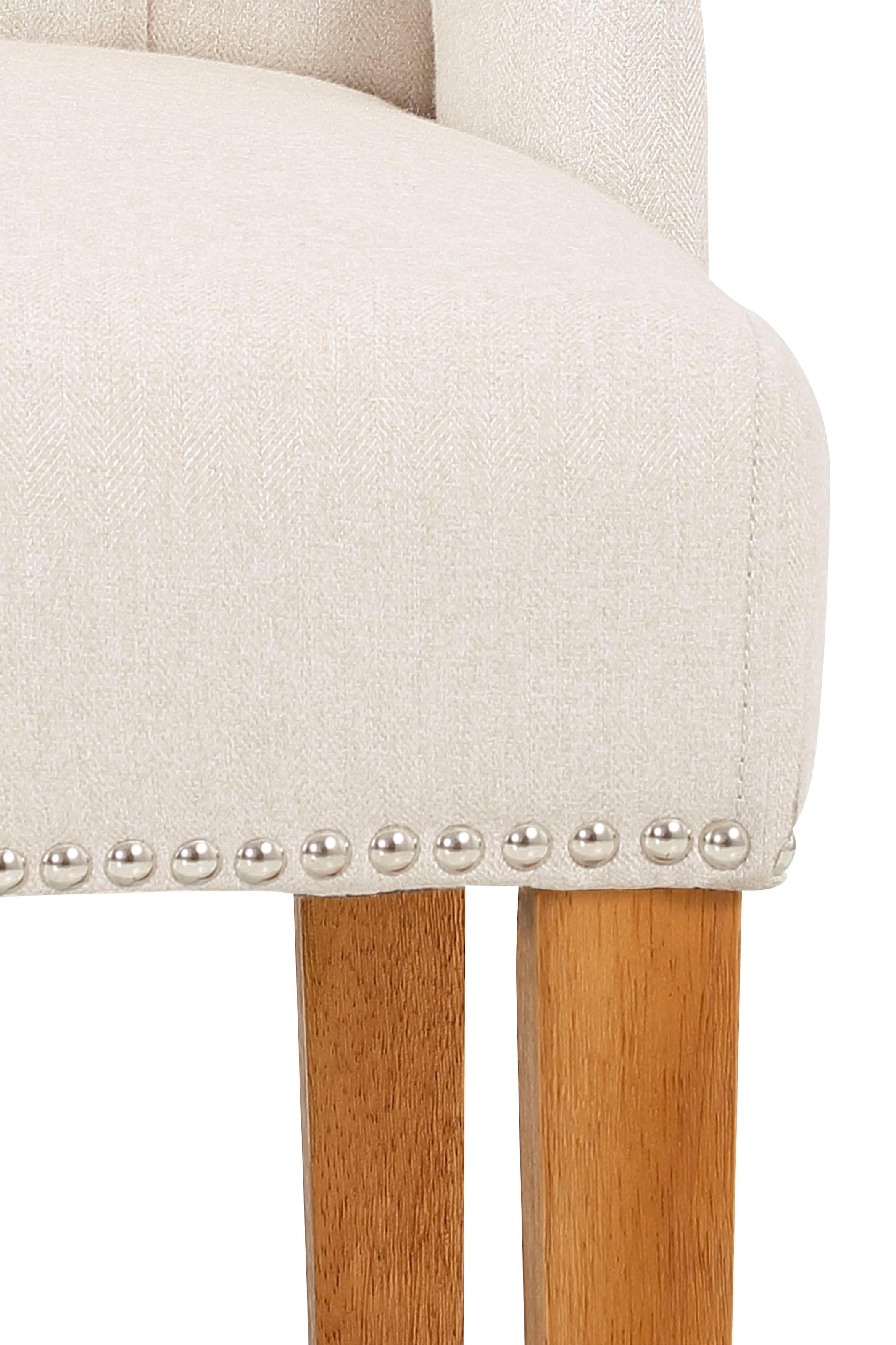 Home affaire Esszimmerstuhl »Liao«, Struktur (100% Polyester), mit Ohrensessellehne und edler Knopfheftung in der Rückenlehne