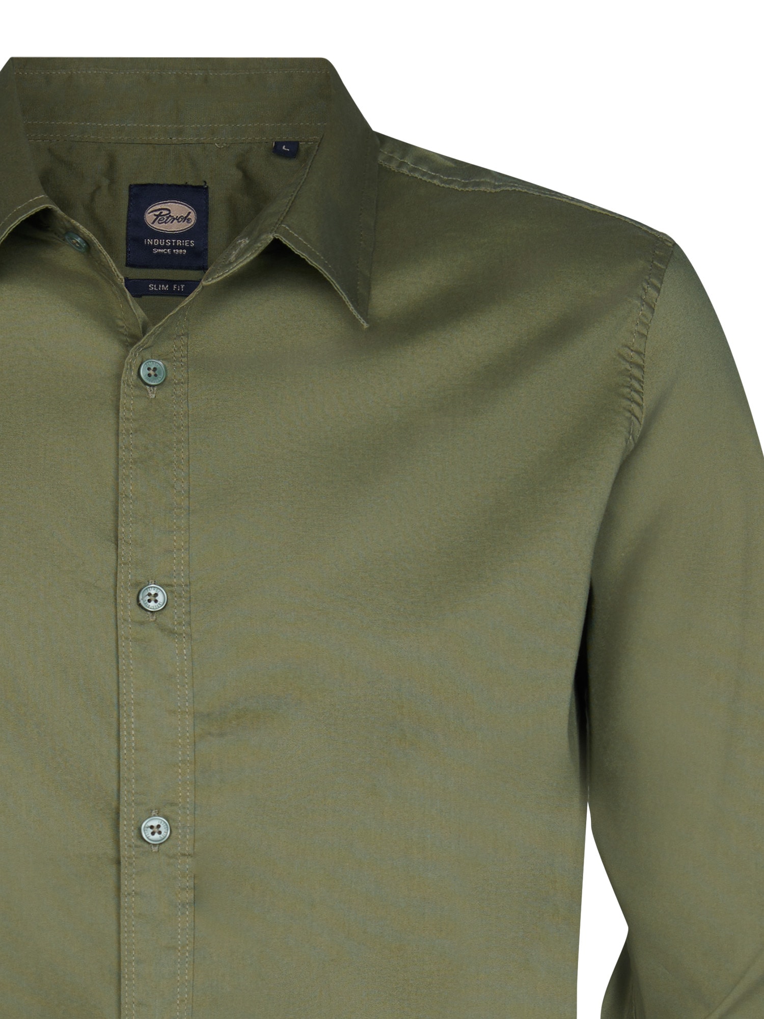 Petrol Industries Langarmshirt mit Button-Down Kragen