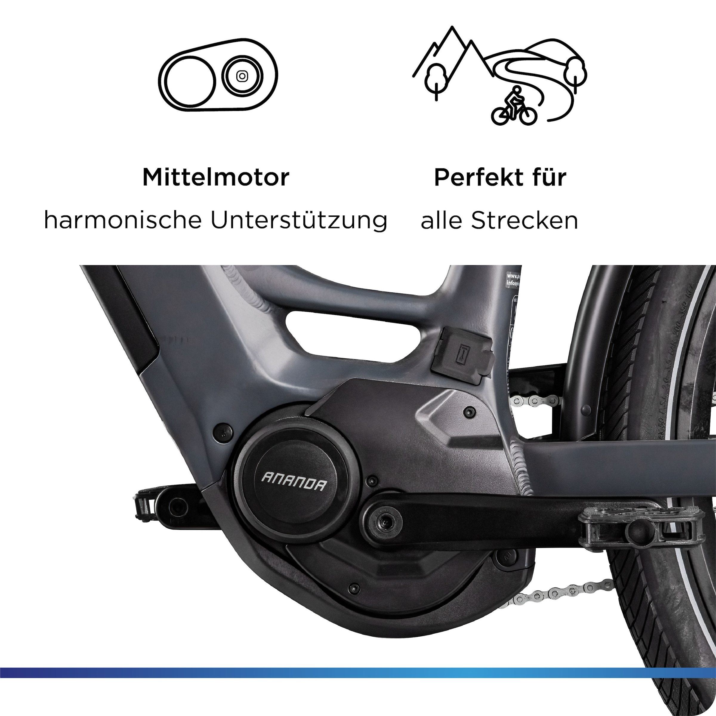 Zündapp »X885« 7 Gang Nabenschaltung Mittelmotor 250 W