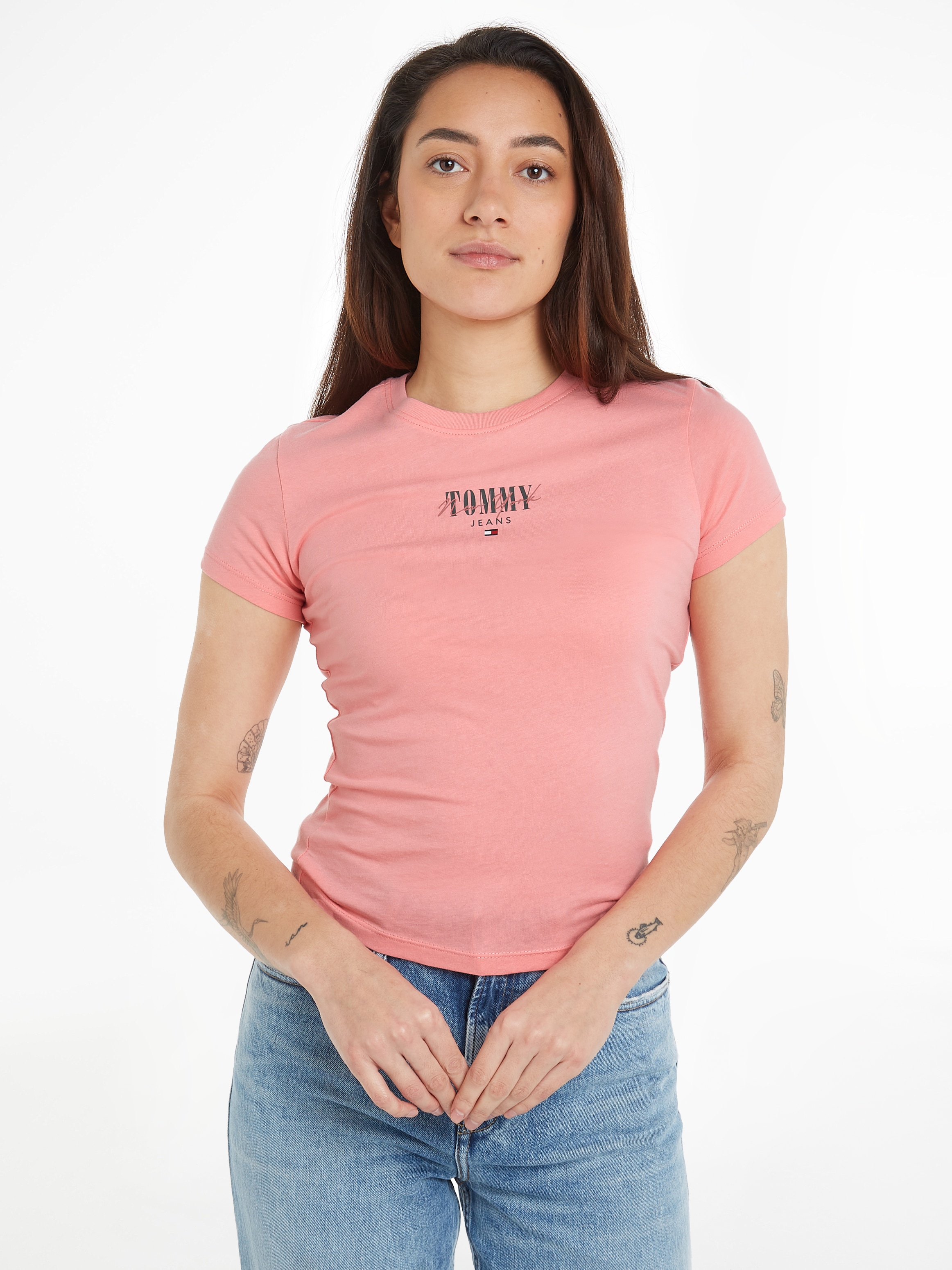 Tommy Jeans T-Shirt »TJW 2 PACK SLIM ESSENTIAL LOGO 1«, mit Tommy Jeans Flagge