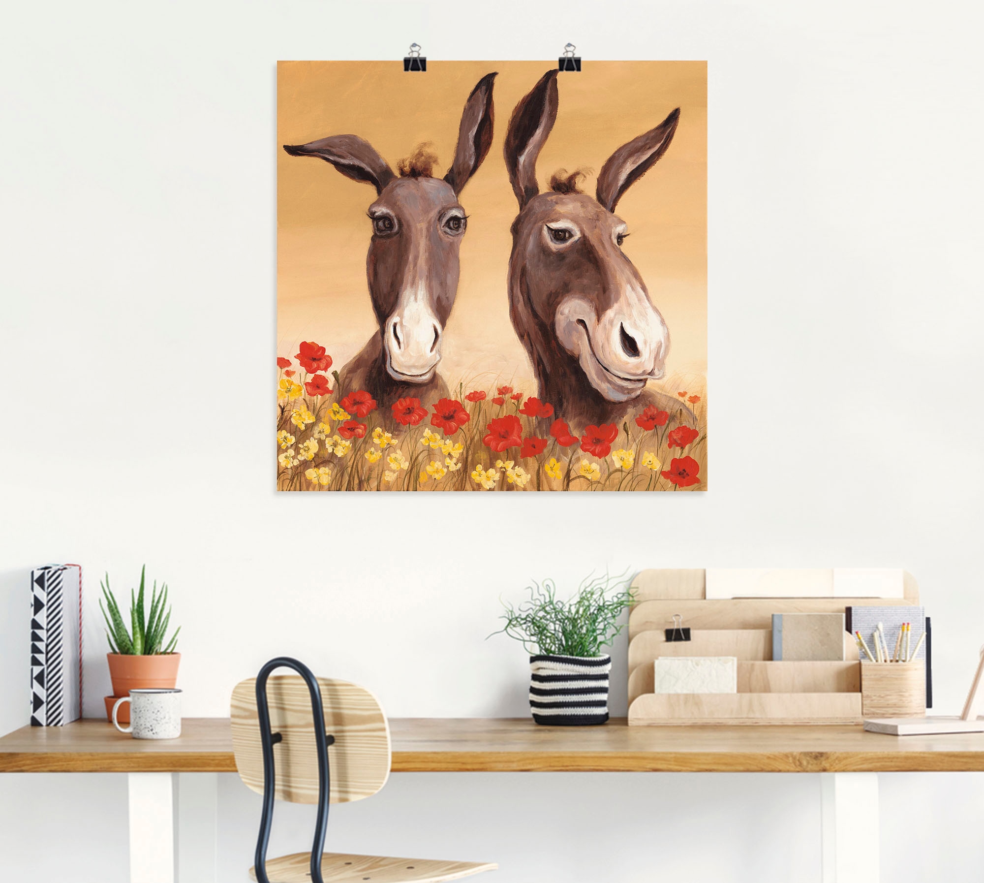Artland Wandbild »Esel«, Haustiere, (1 St.), als Alubild, Outdoorbild, Leinwandbild, Poster, Wandaufkleber