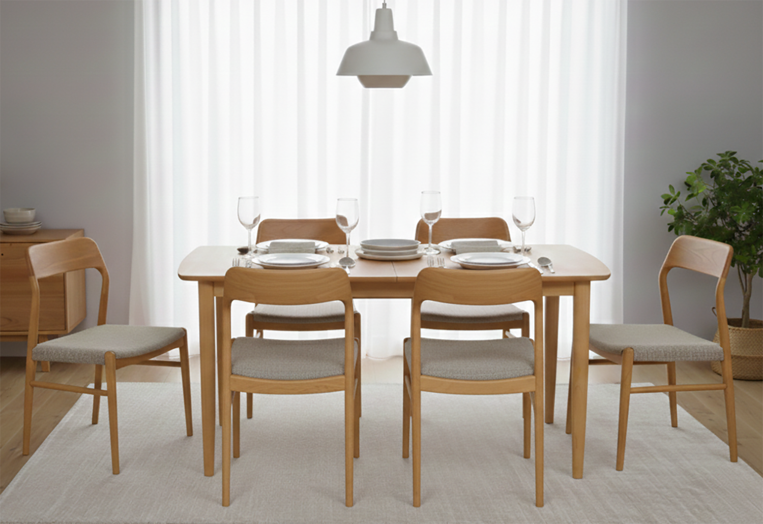 Jahnke Esstisch »DINE SCAN« Esstisch, ausziehbar, Massivholz, Skandi-Look, B:180-219 cm