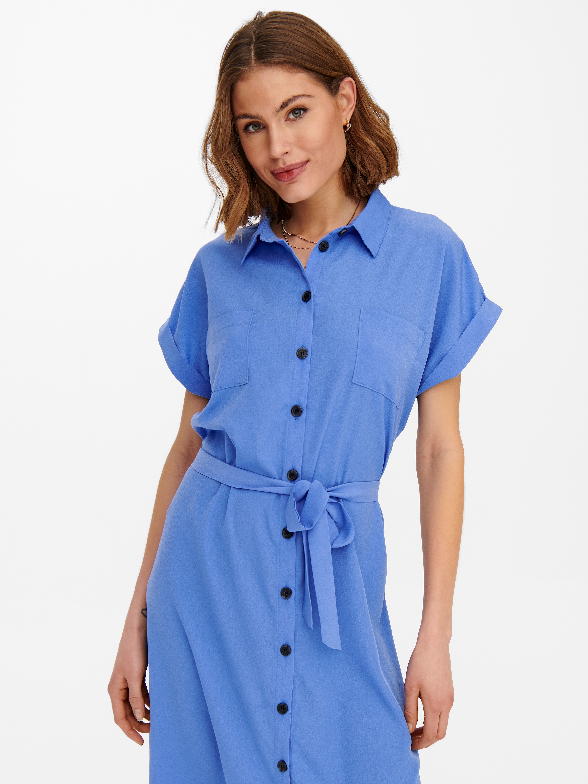 ONLY Hemdblusenkleid »ONLHANNOVER S/S SHIRT DRESS NOOS WVN« Brusttaschen Sommerkleid