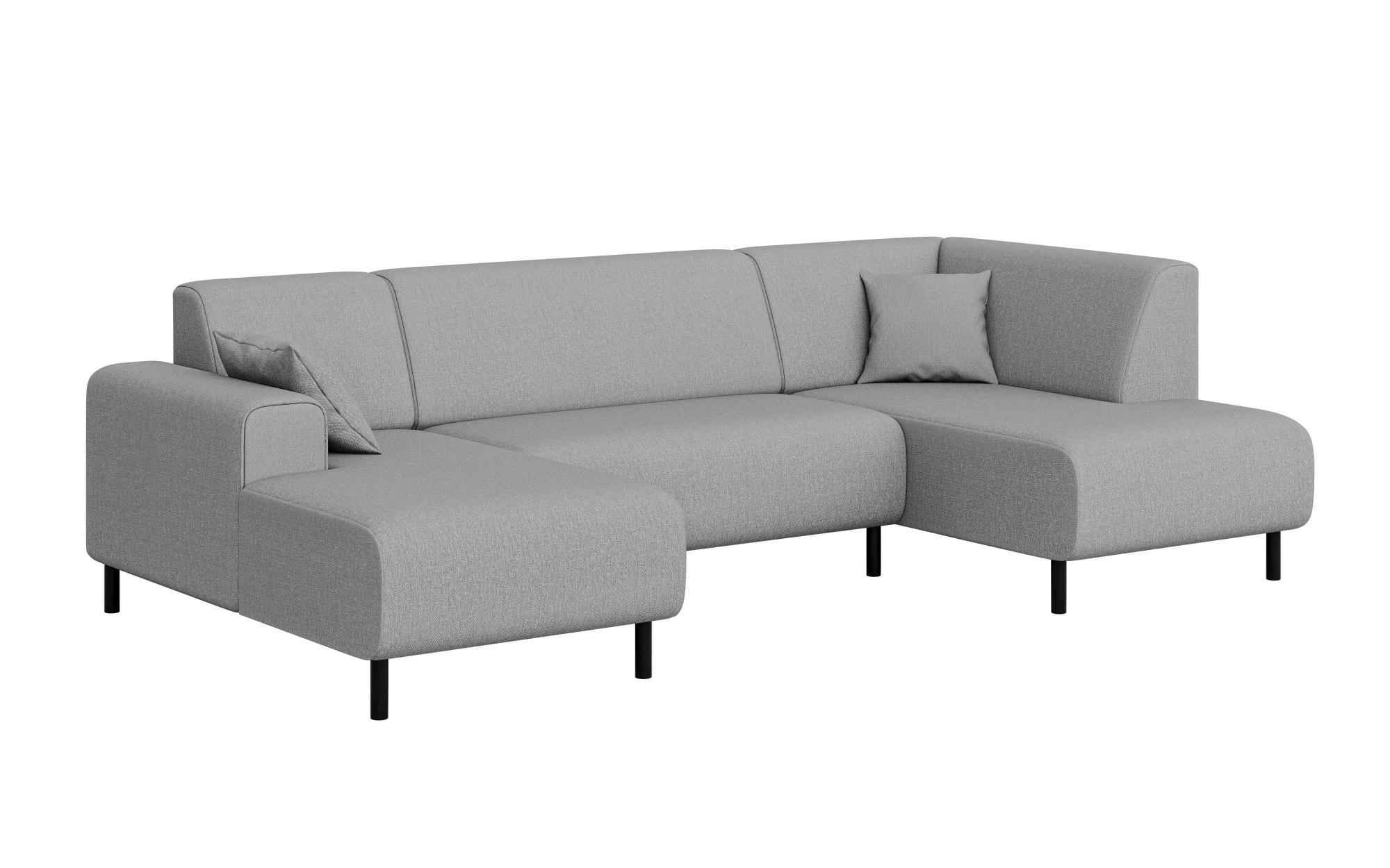 Home affaire Wohnlandschaft »ARROS U-Form mit Wellenunterfederung, Maße B/T/H: 300/163/81 cm«, incl. Zierkissen, mit Recamiere links/rechts bestellbar, auch in Cord