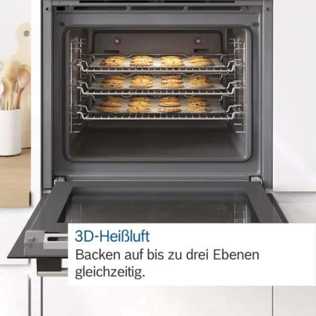 BOSCH Backofen-Set »HBD674CS81«, HBA578BS0, mit Teleskopauszug nachrüstbar,  Pyrolyse-Selbstreinigung mit 3 Jahren XXL Garantie