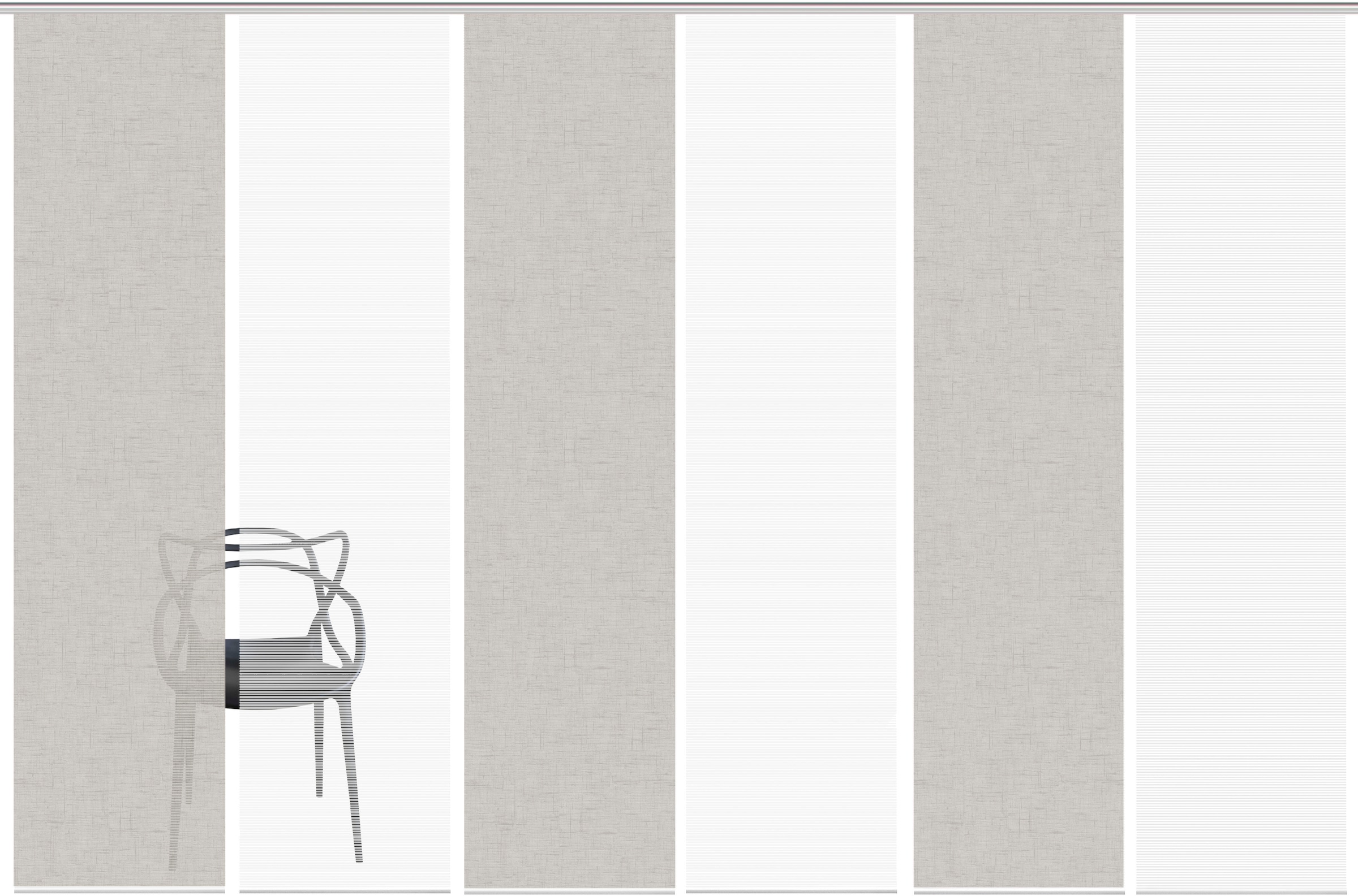 Vision S Schiebegardine »PIVE 6er SET« Paneelwagen 6 Stk. tlg. Schiebevorhang Digidruck 6er Set PIVE