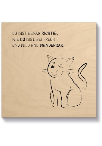 Artland Holzbild »Katze«, Sprüche & Texte, (1 St.) kaufen
