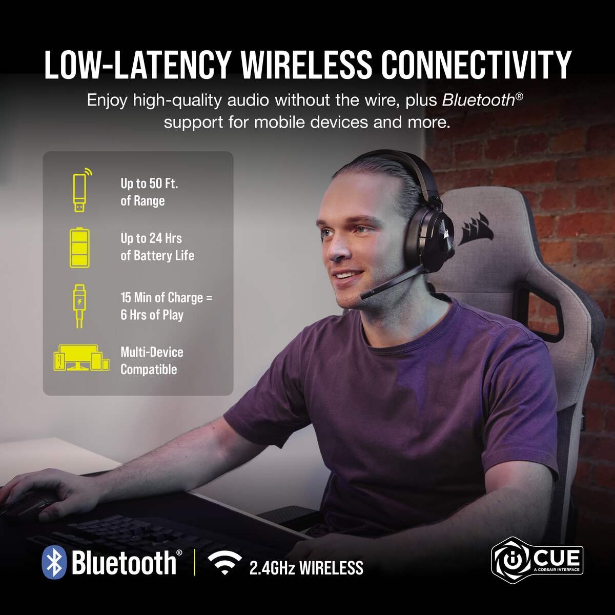 Corsair wireless Kopfhörer »CORSAIR HS55 WIRELESS Carbon«