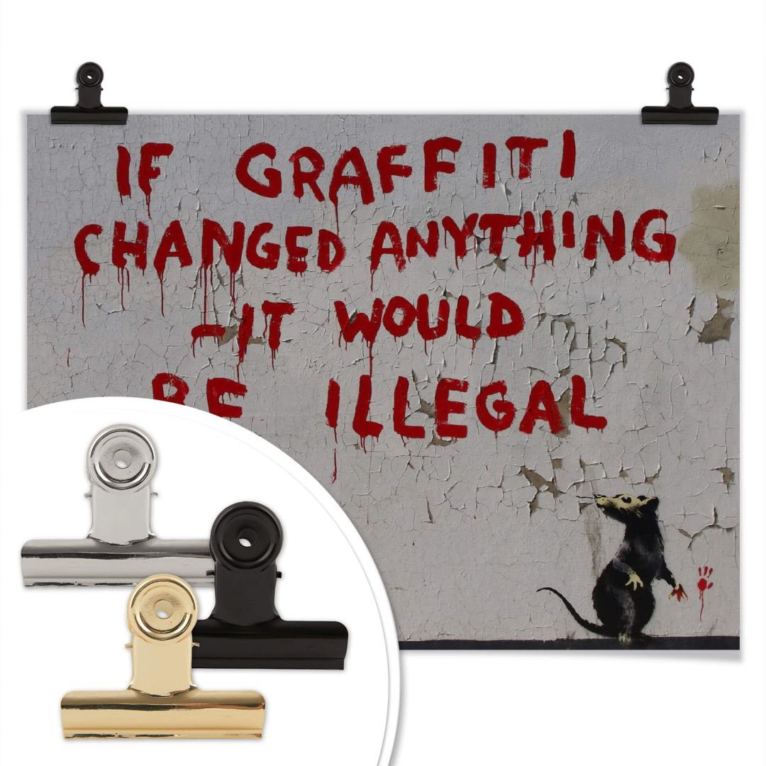 Wall-Art Poster »Straßenkunst If graffiti changed anything«, Graffiti, (1 St.),  Poster, Wandbild, Bild, Wandposter auf Raten kaufen