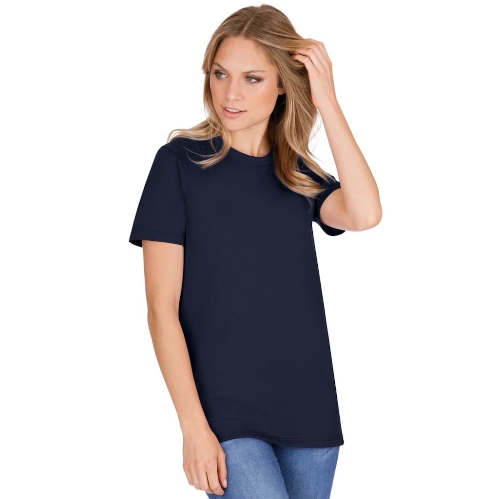 Trigema T-Shirt »TRIGEMA Slim Fit T-Shirt aus DELUXE Baumwolle«