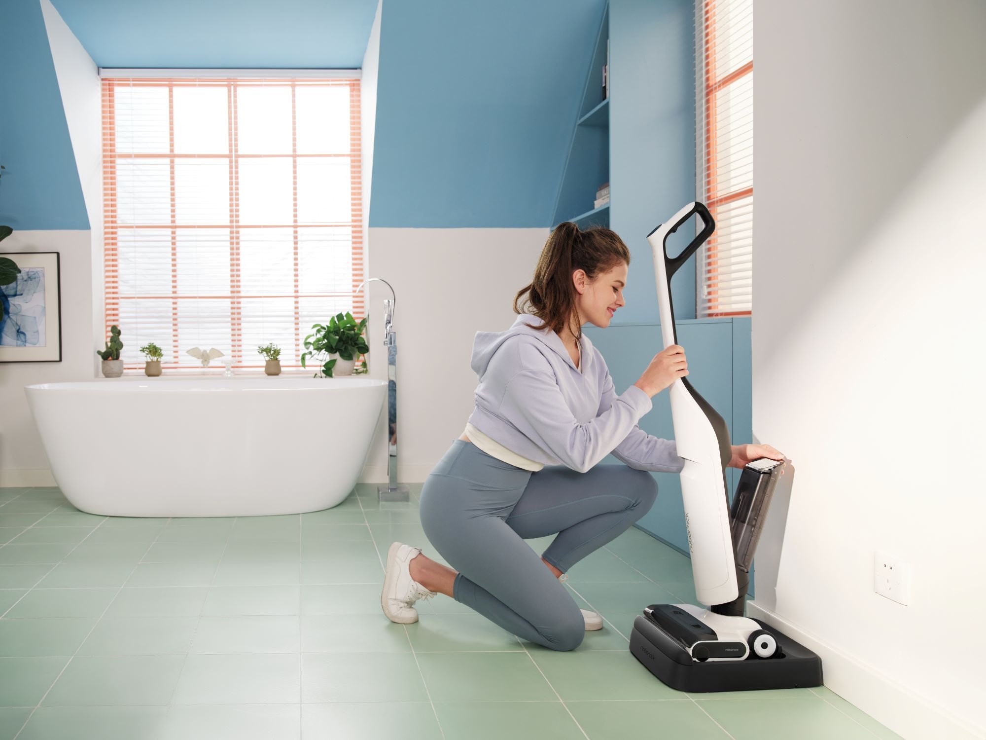 Roborock Nass-Trocken-Akkusauger »Flexi Lite, Selbstreinigende und trocknende Rolle in der Station«, DirTect™-Technologie zur intelligenten Schmutzerkennung