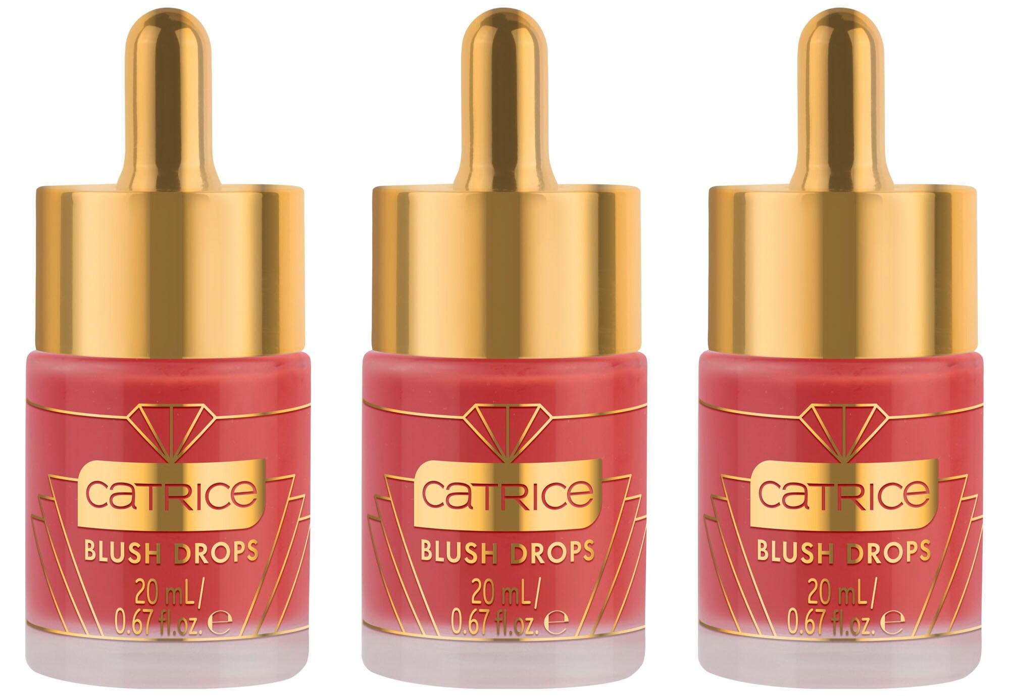 Catrice Rouge »FESTIVE TREASURES Blush Drops«, (Set, 3 tlg.), mit flüssigem Rouge