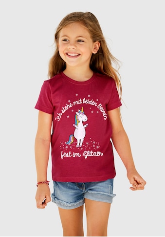 KIDSWORLD T-Shirt, Druck "Einhorn" mit Glitzereffekten kaufen