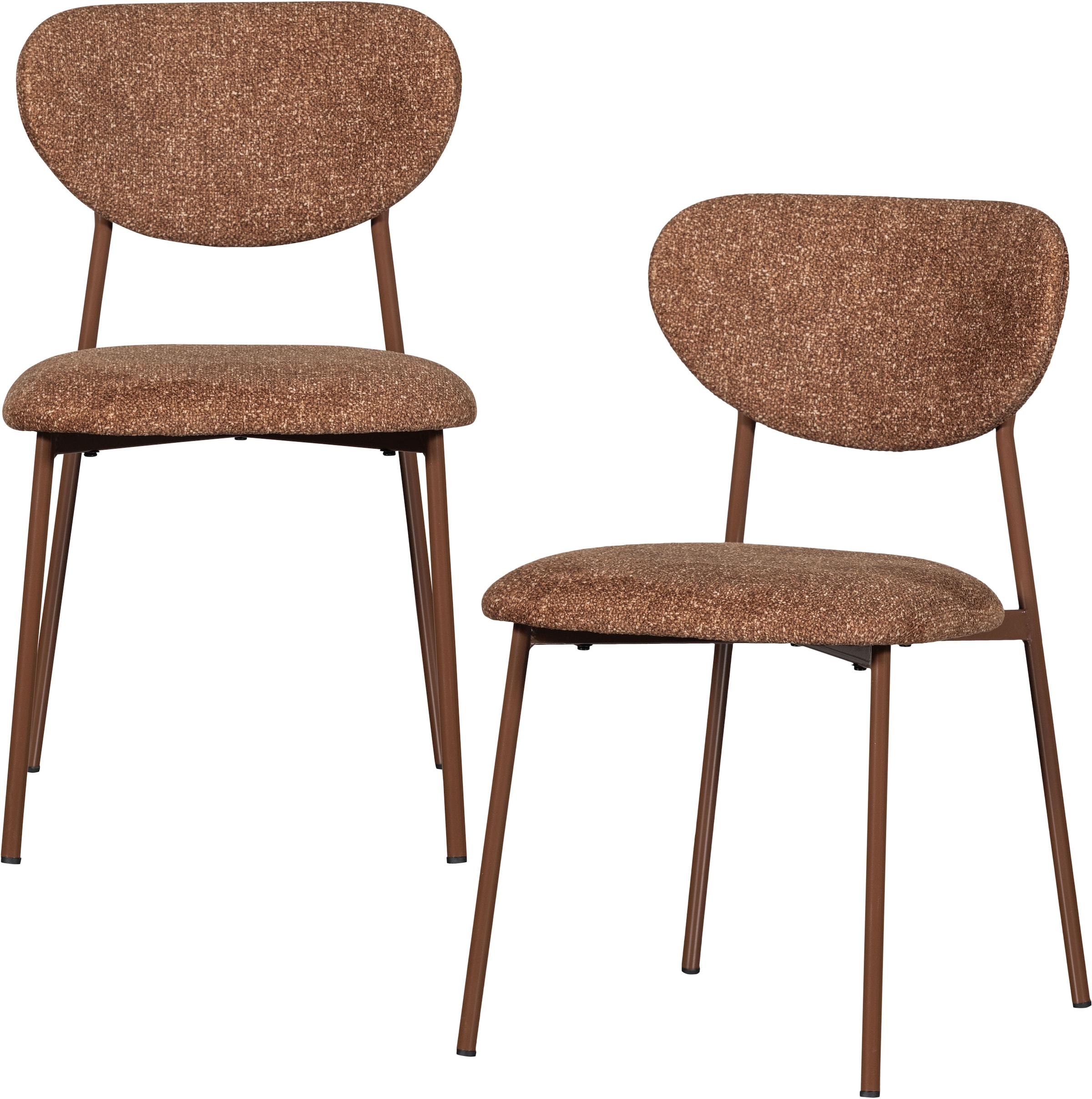 WOOOD Esszimmerstuhl »Valor Webstoff mit farblich passendem Metallgestell H77 x B46 x T56 cm« (Set) 2 Stk.(Set, 2 St) Tragkraft 120 kg, pfleigleicht, Hohe Verschleißfestigkeit