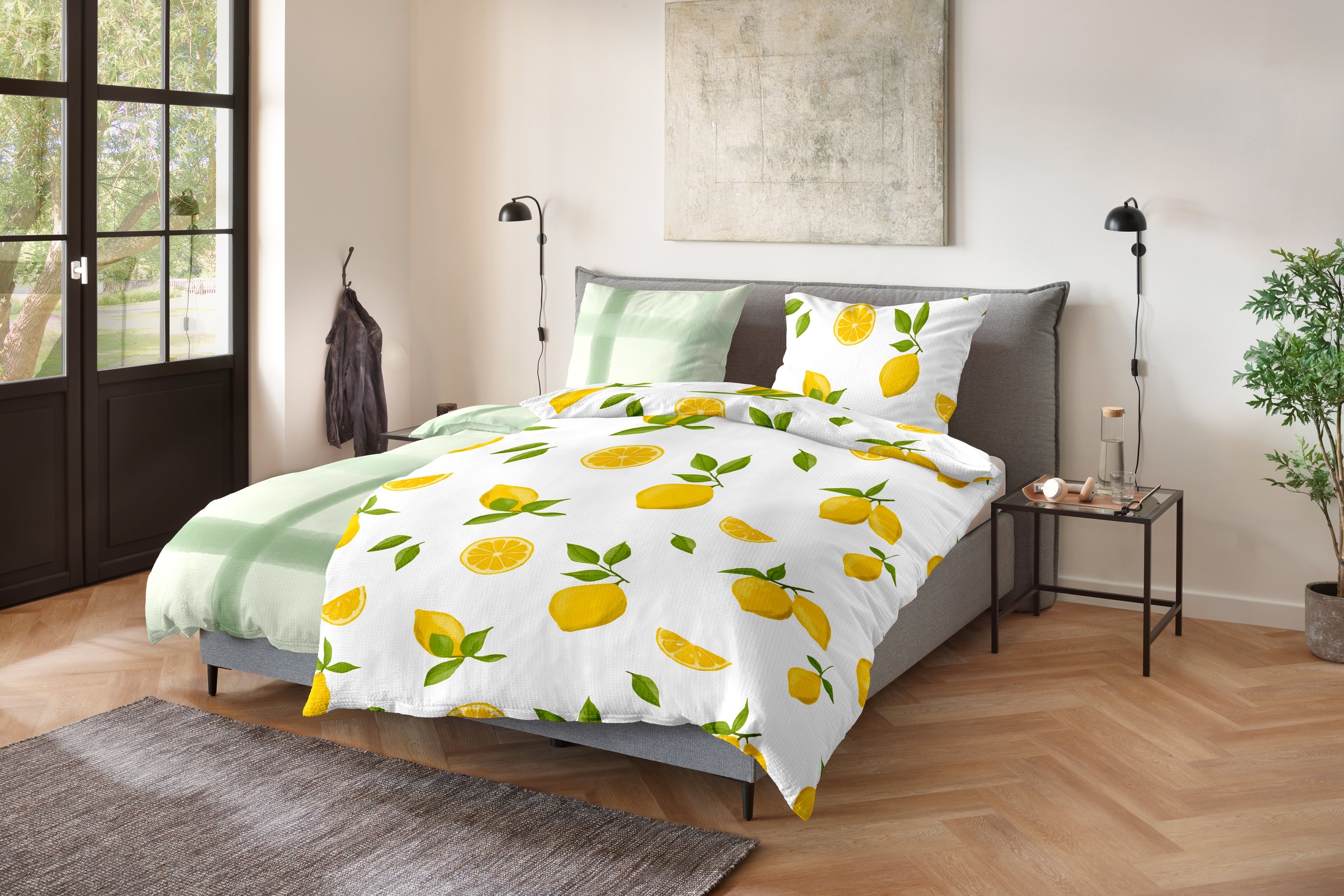 Primera Bettwäsche "Soft-Seersucker-Bettwäsche Lemon" 2