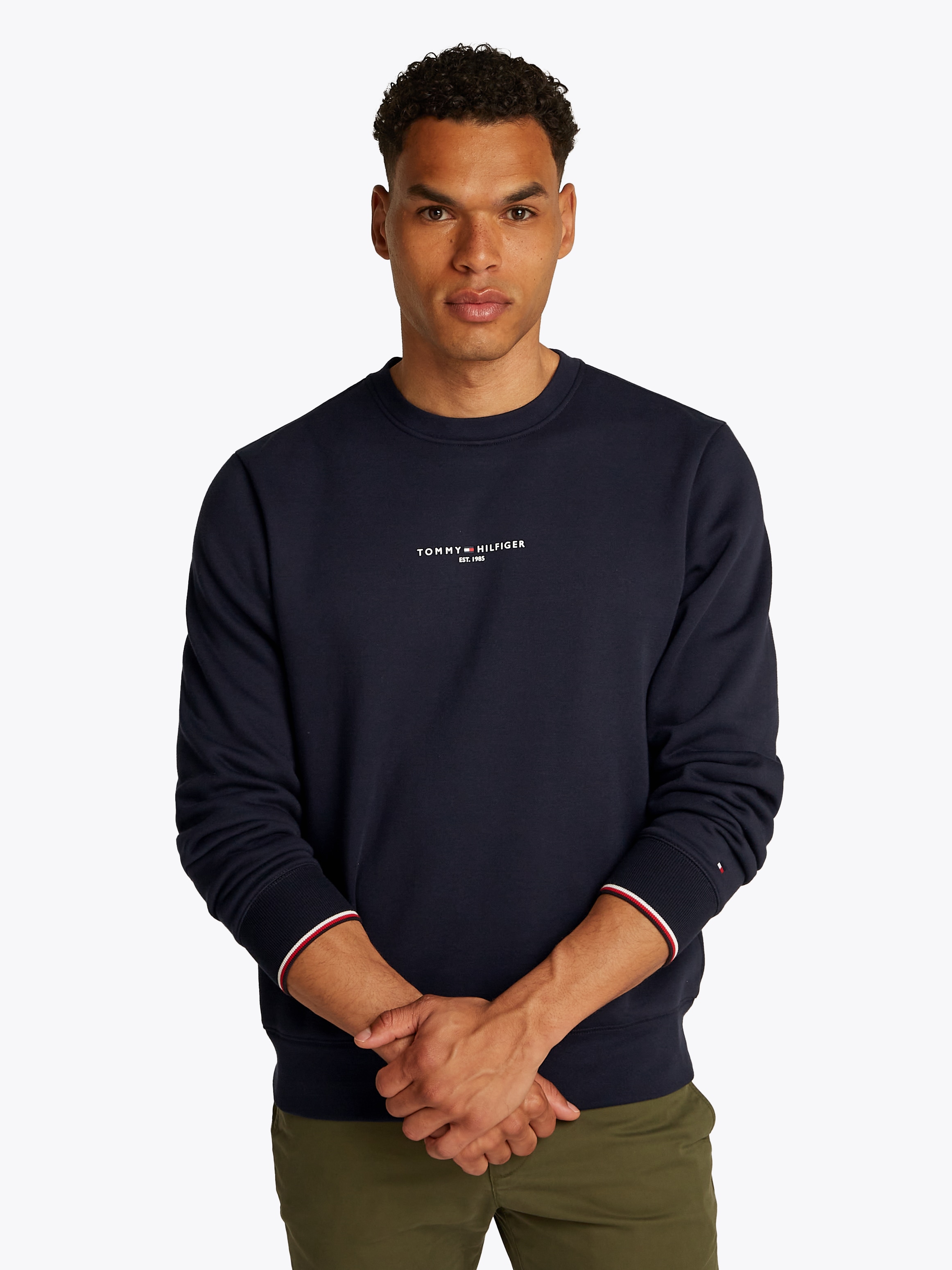 TOMMY HILFIGER Sweatshirt »SMALL TOMMY LOGO CREWNECK«