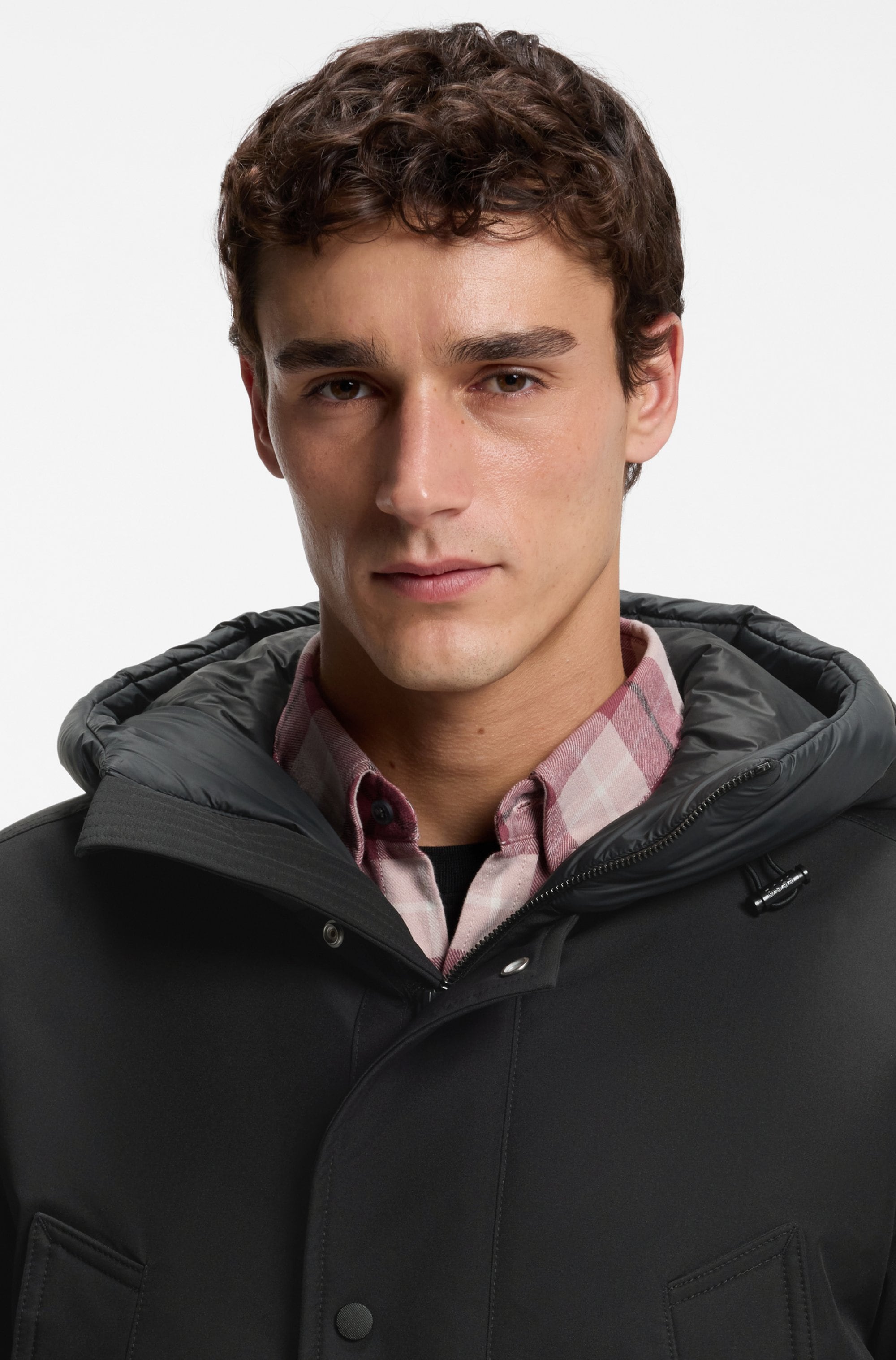 BOSS ORANGE Parka »Osiass1« mit Kapuze im Relaxed Fit, wasserabweisend