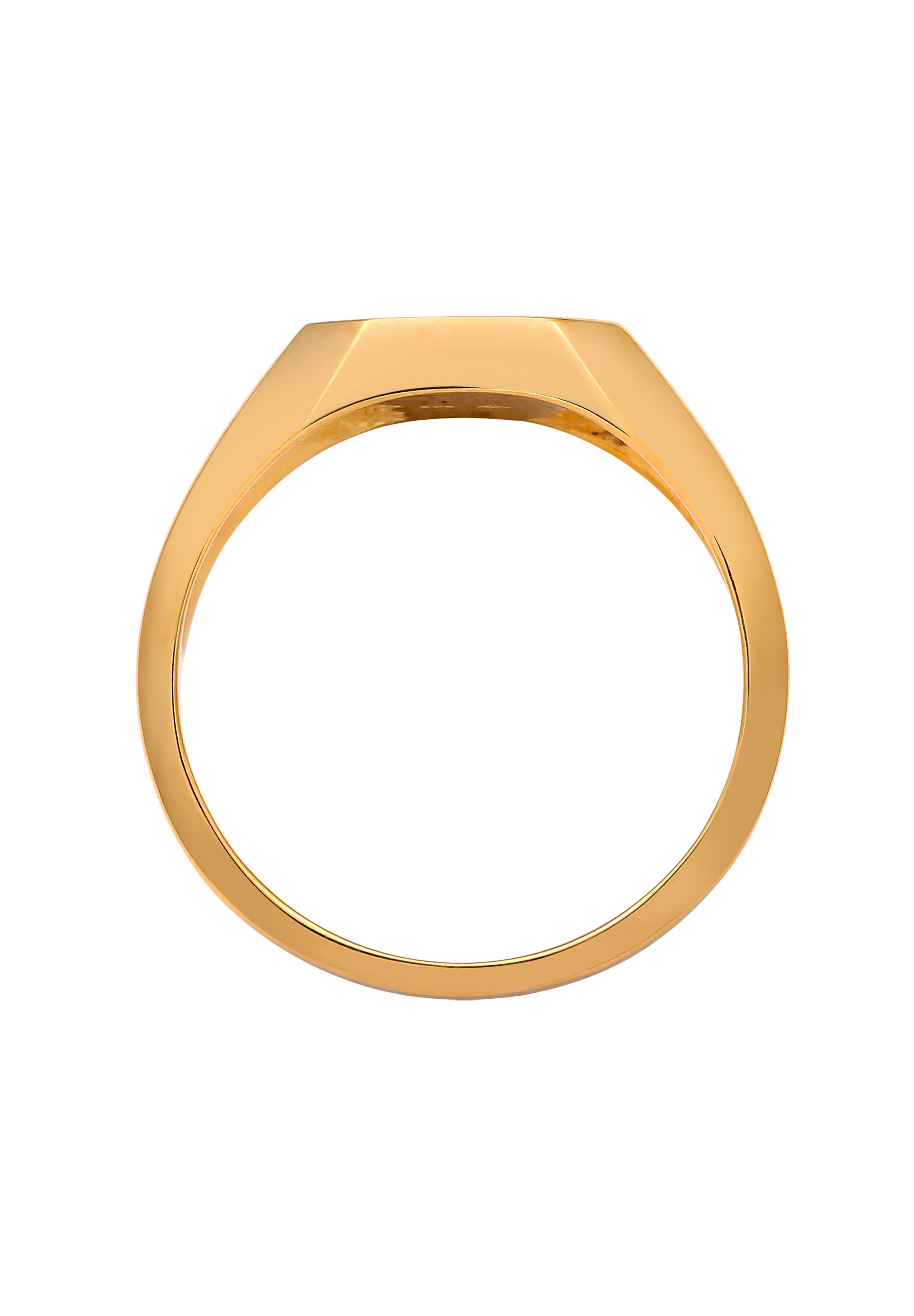 Kuzzoi Siegelring »Ring Siegelring Quadrat Emaille Rot 925 Sterling Silber«