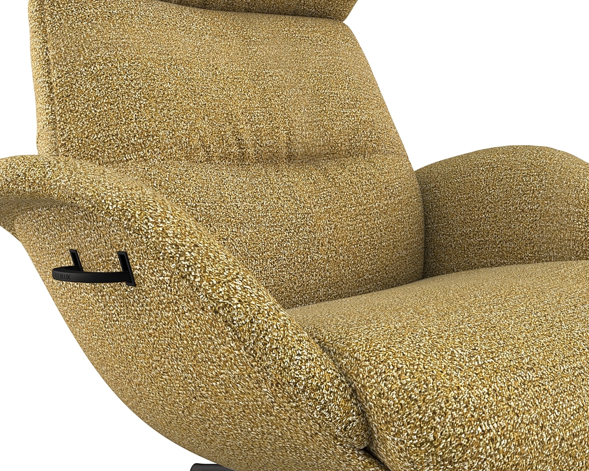 FLEXLUX Relaxsessel »Relaxchairs More«, Premium Komfort, Rücken- & Kopfteilverstellung, drehbar, Fuß schwarz