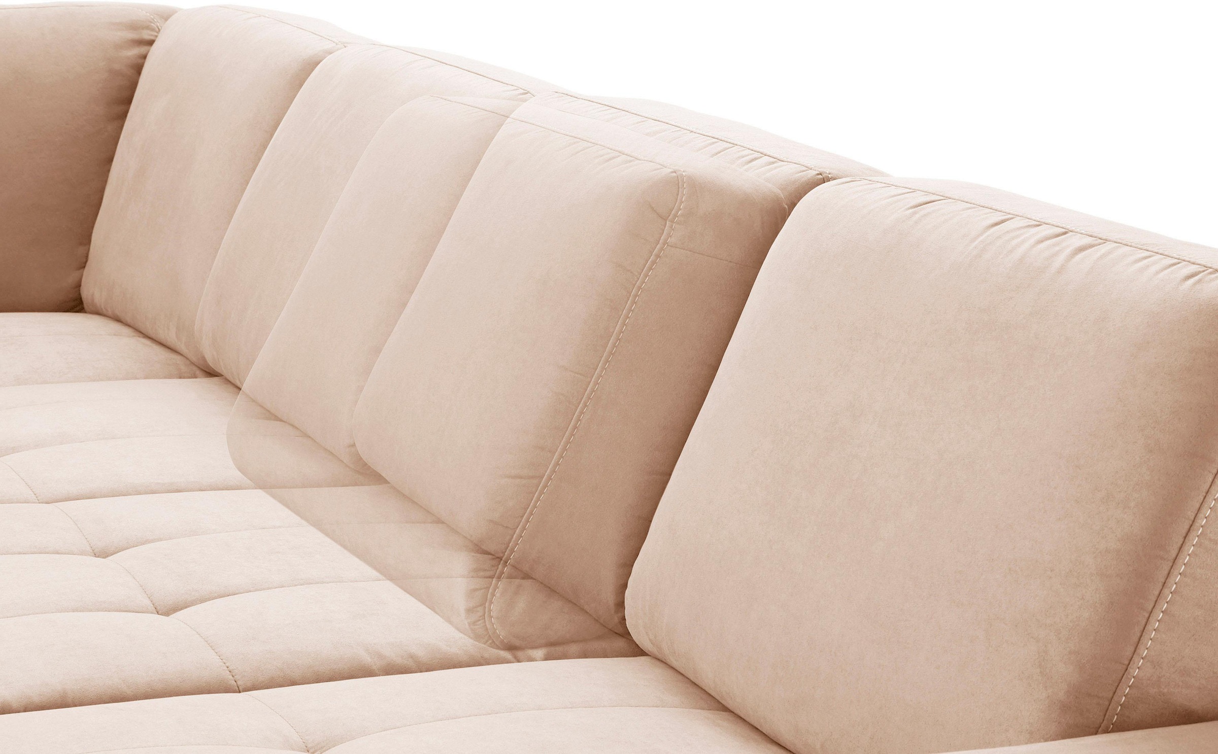 sit&more Wohnlandschaft »Santorini U-Form«, mit Federkern und Sitztiefenverstellung, wahlweise mit Bettfunktion