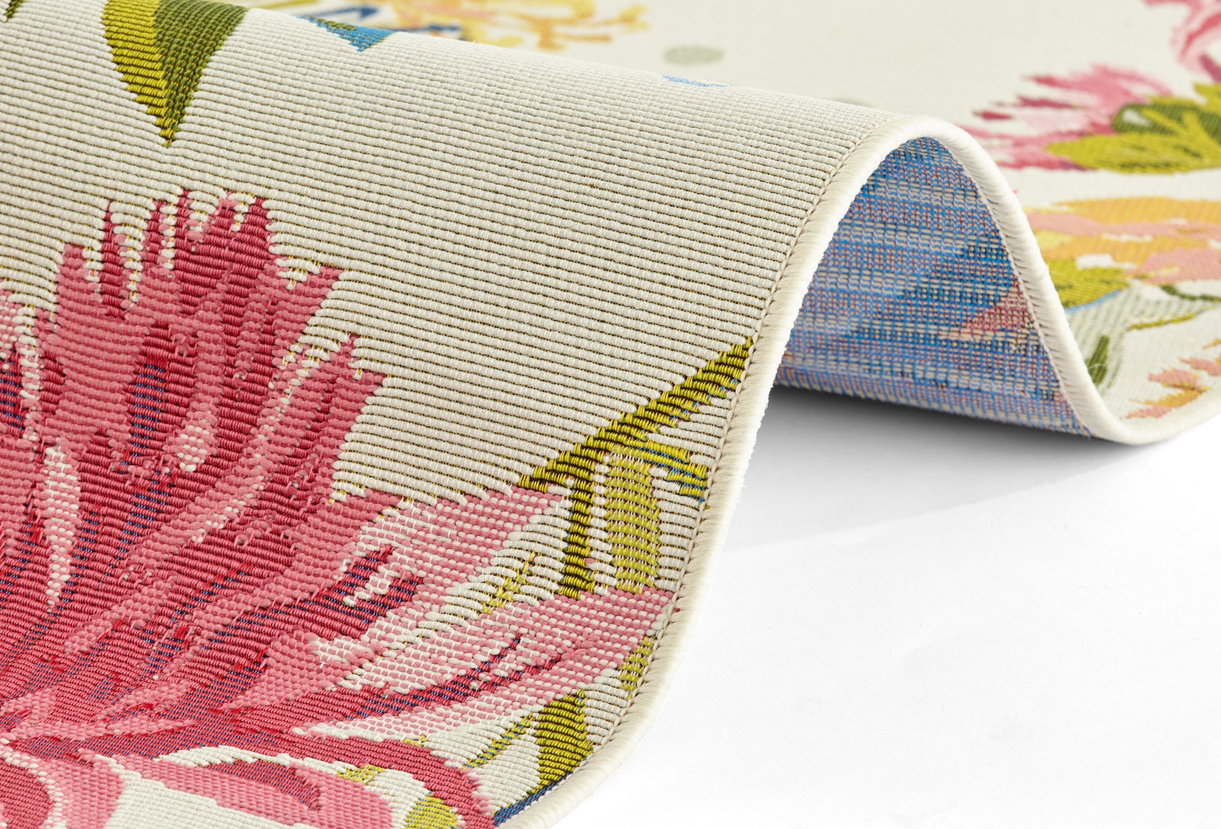 HANSE Home Outdoorteppich »Flowers and Leaves«, rechteckig, 3 mm Höhe, In-& Outdoor, Teppich, Wetterfest, Balkon, Garten, Wohnzimmer, Floral
