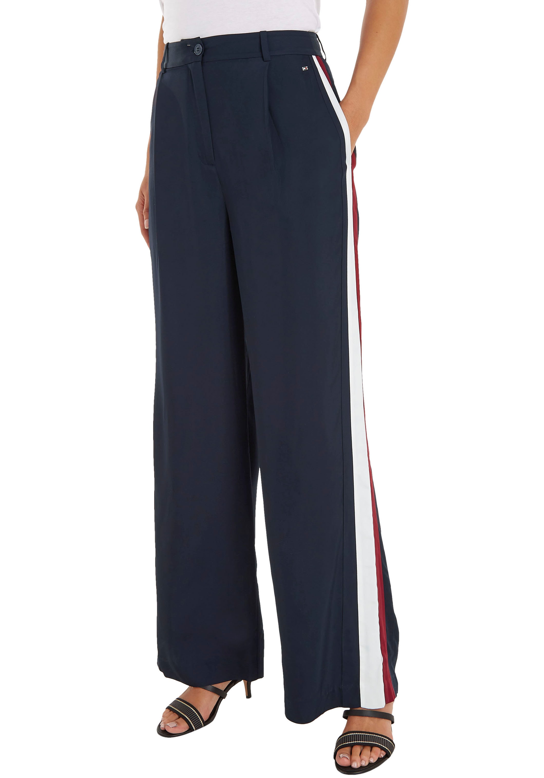 Webhose »WIDE LEG PIECED GBL STP PANTS«, mit Global Stripe an der Seitennaht