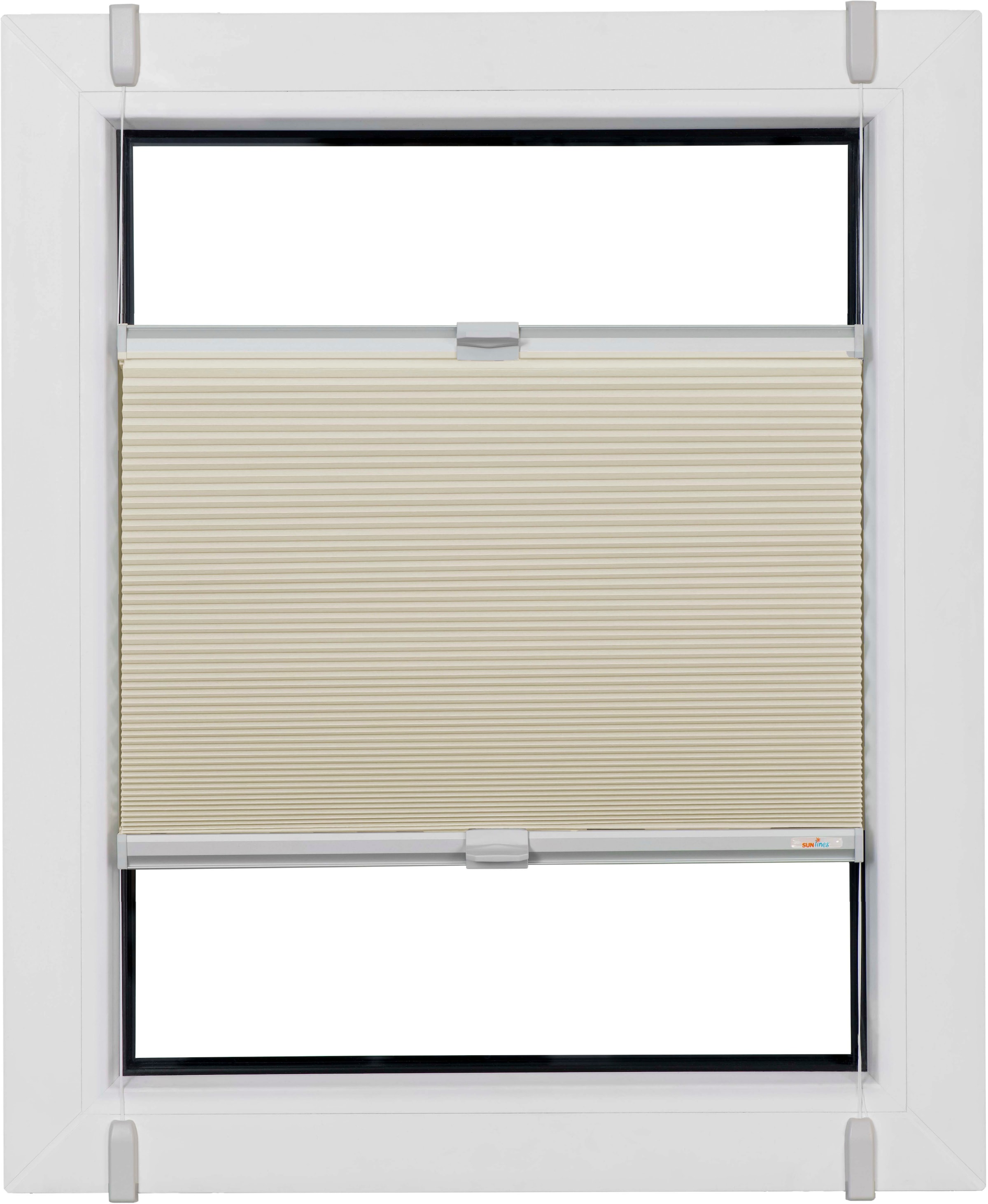 sunlines Wabenplissee »One Size Style Honeycomb VD« verdunkelnd ohne Bohren verspannt Zubehörfarbe grau, zum Klemmen