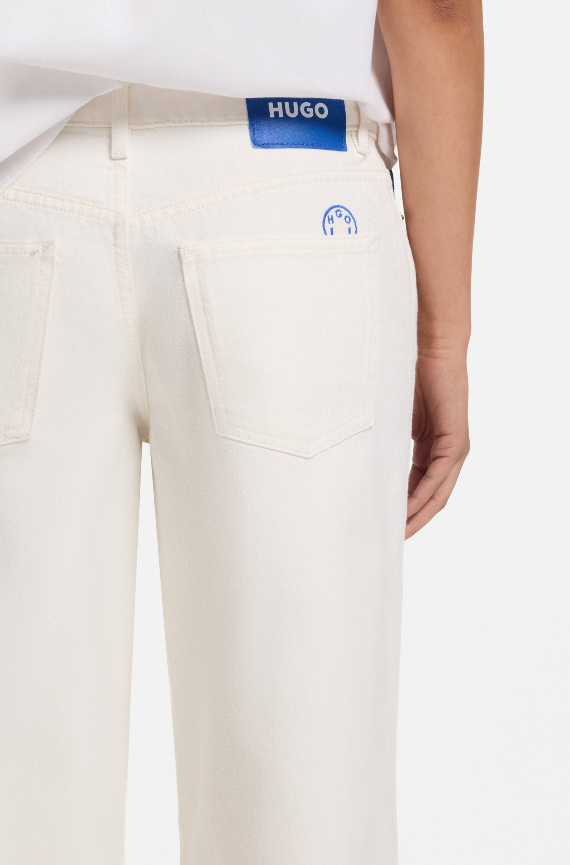 HUGO Blue Weite Jeans »Gamala« Mid Rise, Baggy