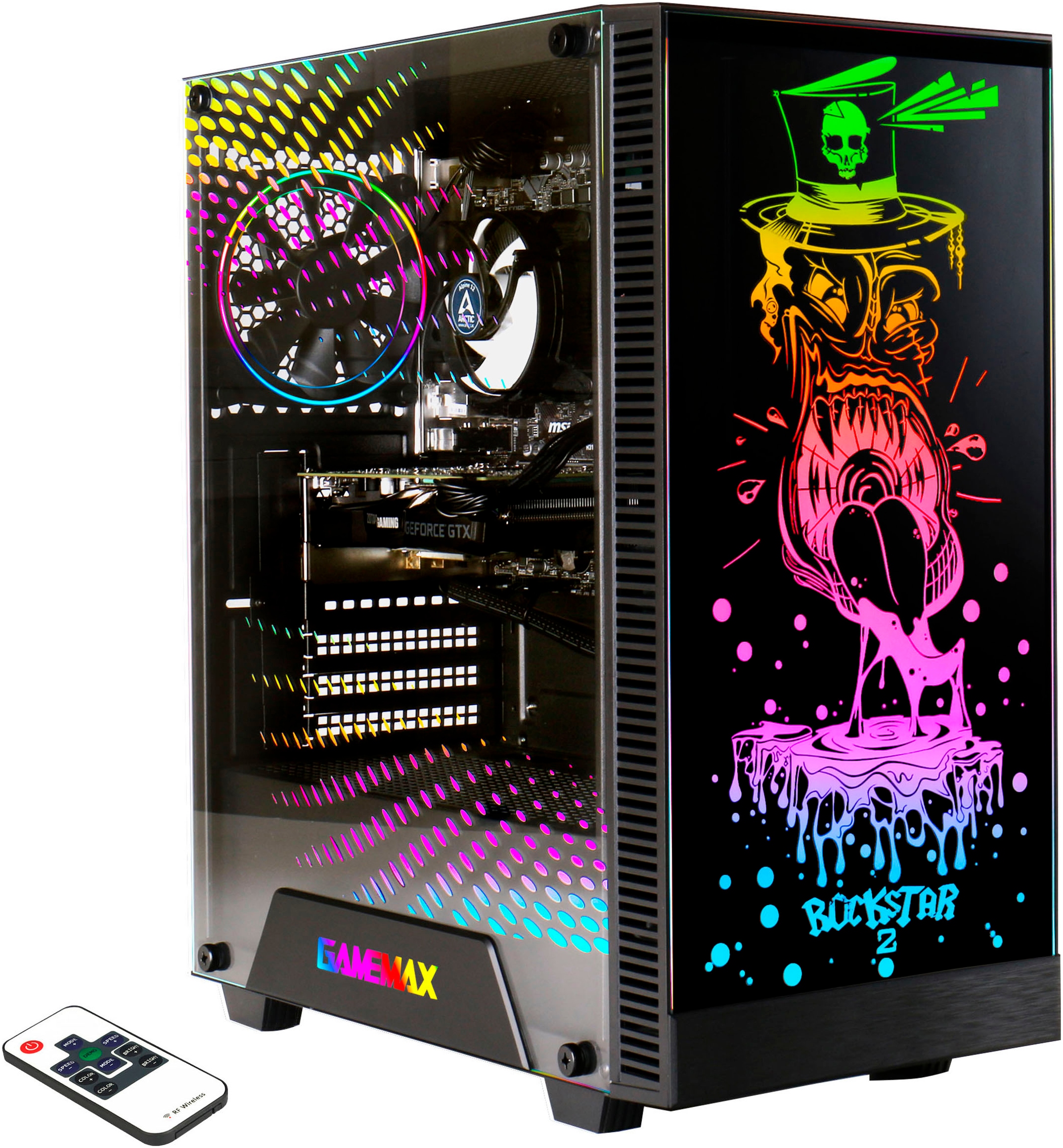 GAMEMAX PC-Komplettsystem »MegaDeal Gaming-PC-Set Rockstar«, Windows 11 + MSI PRO MP273A Monitor, 69cm (27") + Maus & Tastatur