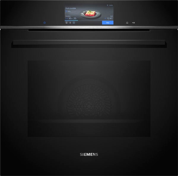 SIEMENS Pyrolyse Backofen iQ700 "HB778G3B1" mit Teleskopauszug nachrüstbar mit Pyrolyse-Selbstreinigung cookControl Pro Funktion für automatische Gerichtzubereitungen