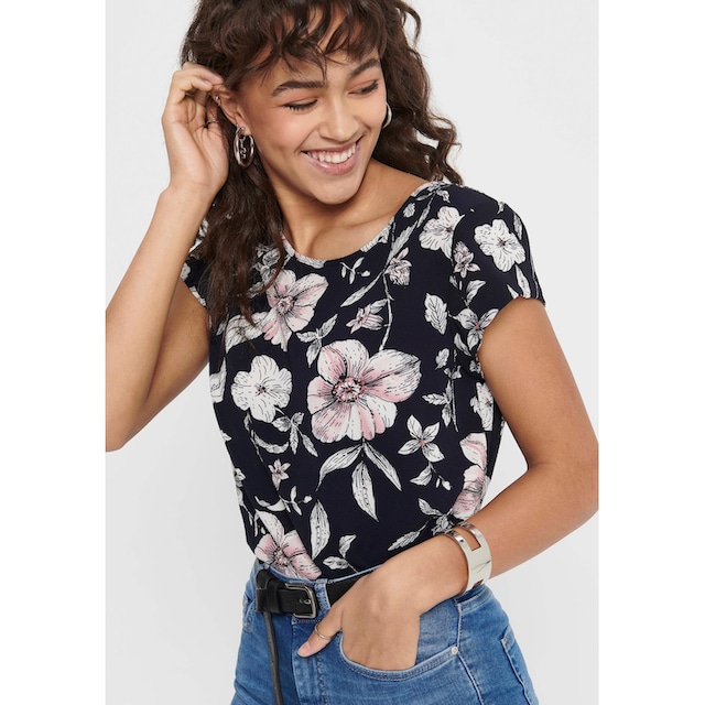 ONLY Shirtbluse »ONLVIC S/S AOP TOP NOOS PTM«, mit Print bei ♕