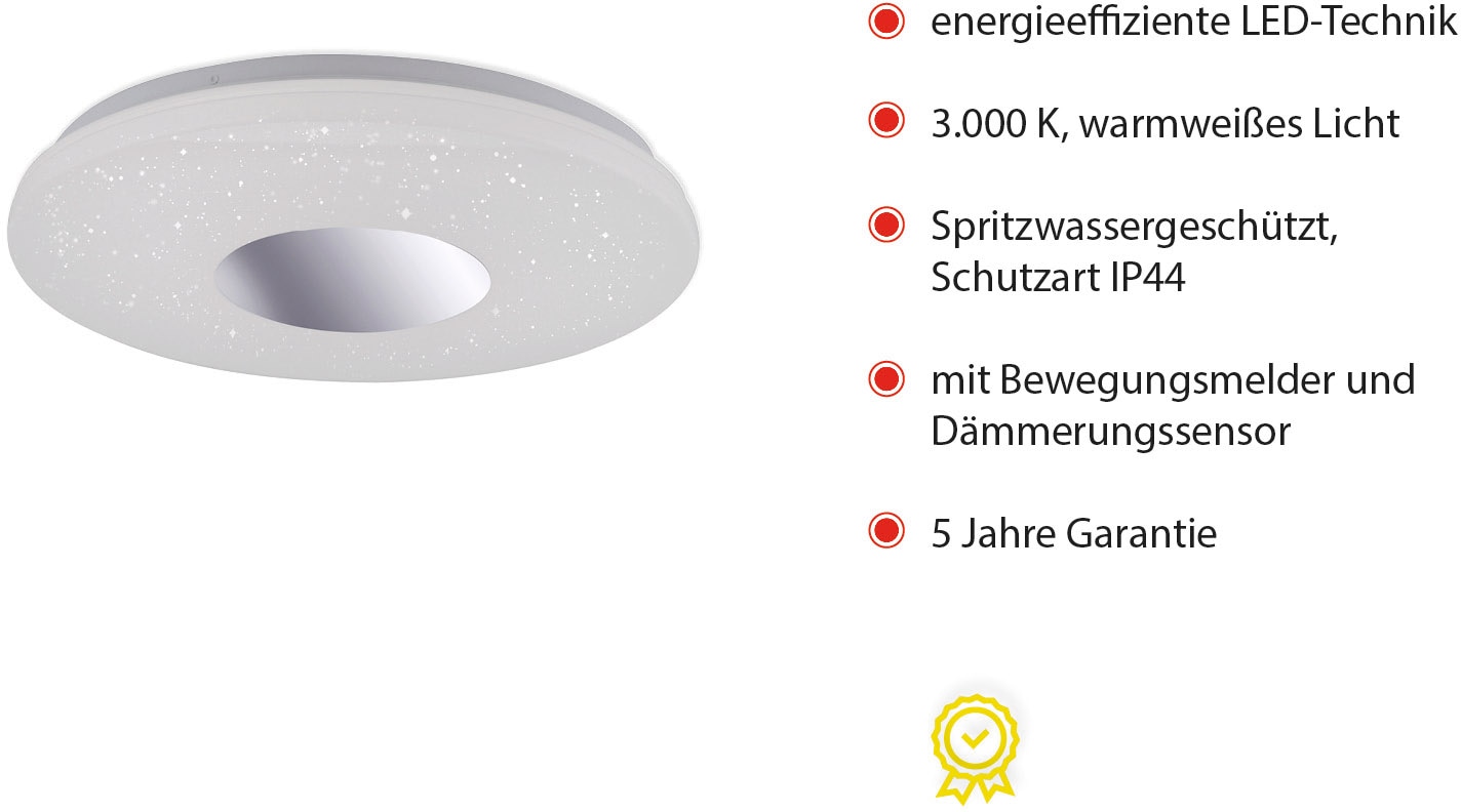 JUST LIGHT LED Deckenleuchte »LAVINIA«, Schutzart IP44