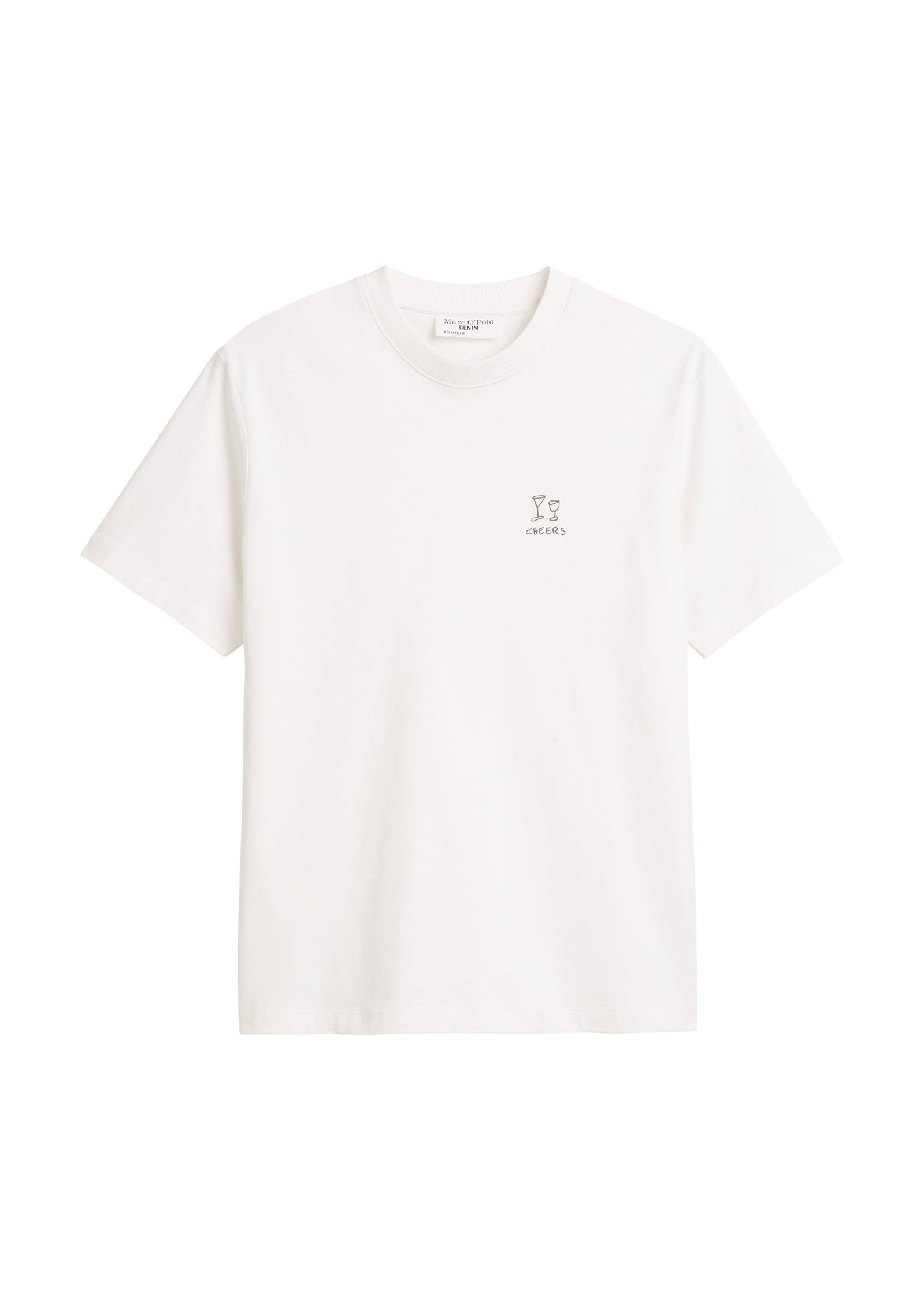 Marc O'Polo DENIM T-Shirt, Rundhals, relaxed fit, kontrastfarbener Print