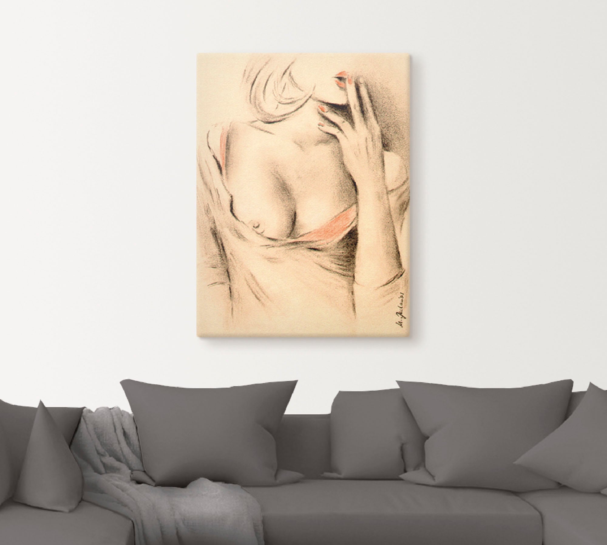Artland Leinwandbild »Aphrodite der Moderne« Frau 1 Stk. tlg. auf Holzrahmen gespannt