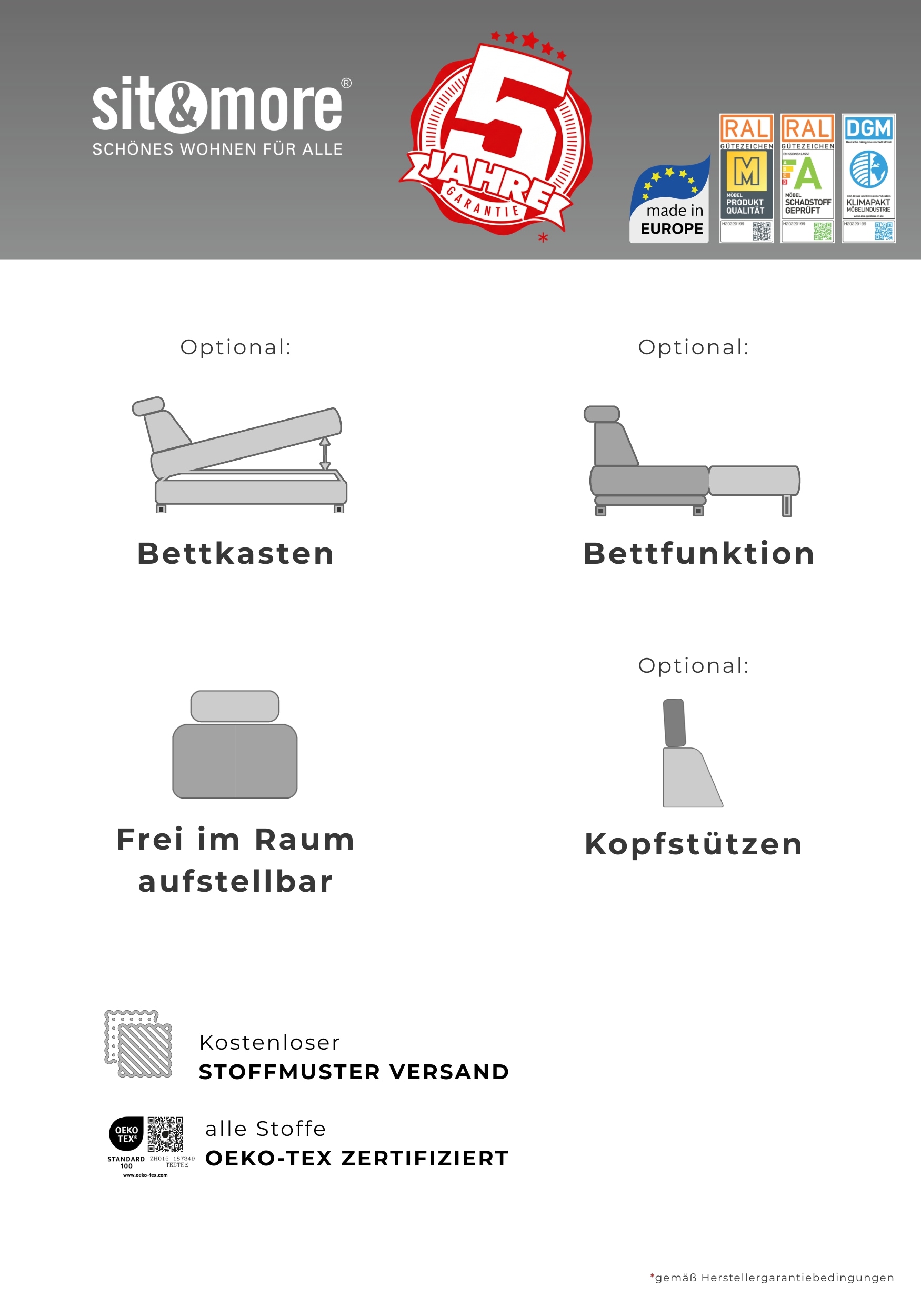 sit&more 3-Sitzer »Pablo«