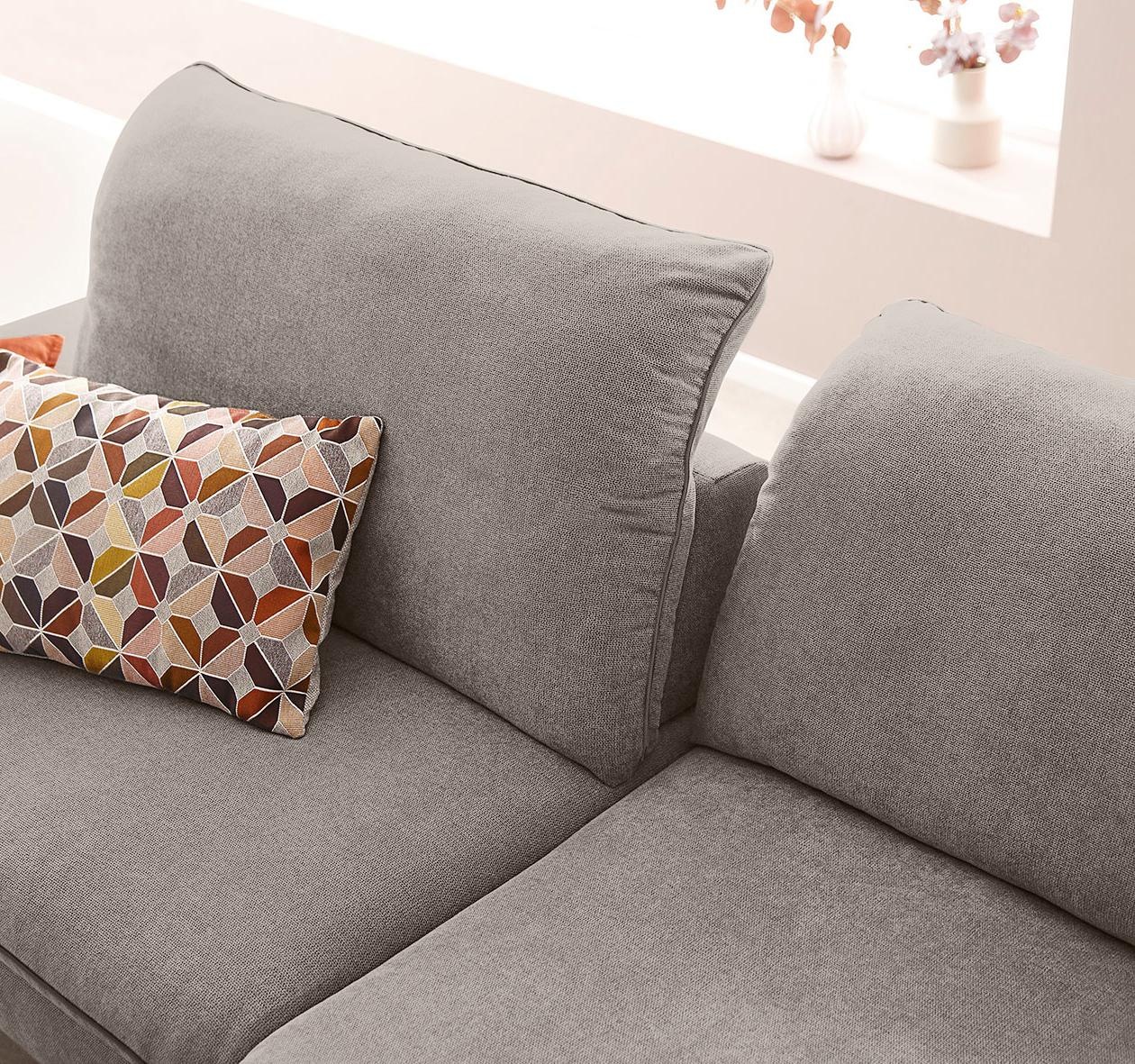 W.SCHILLIG Ecksofa »enjoy&MORE, Designsofa, elegant und bequem, L-Form« Sitztiefenverstellung, Füße bronze pulverbeschichtet, Breite 294 cm