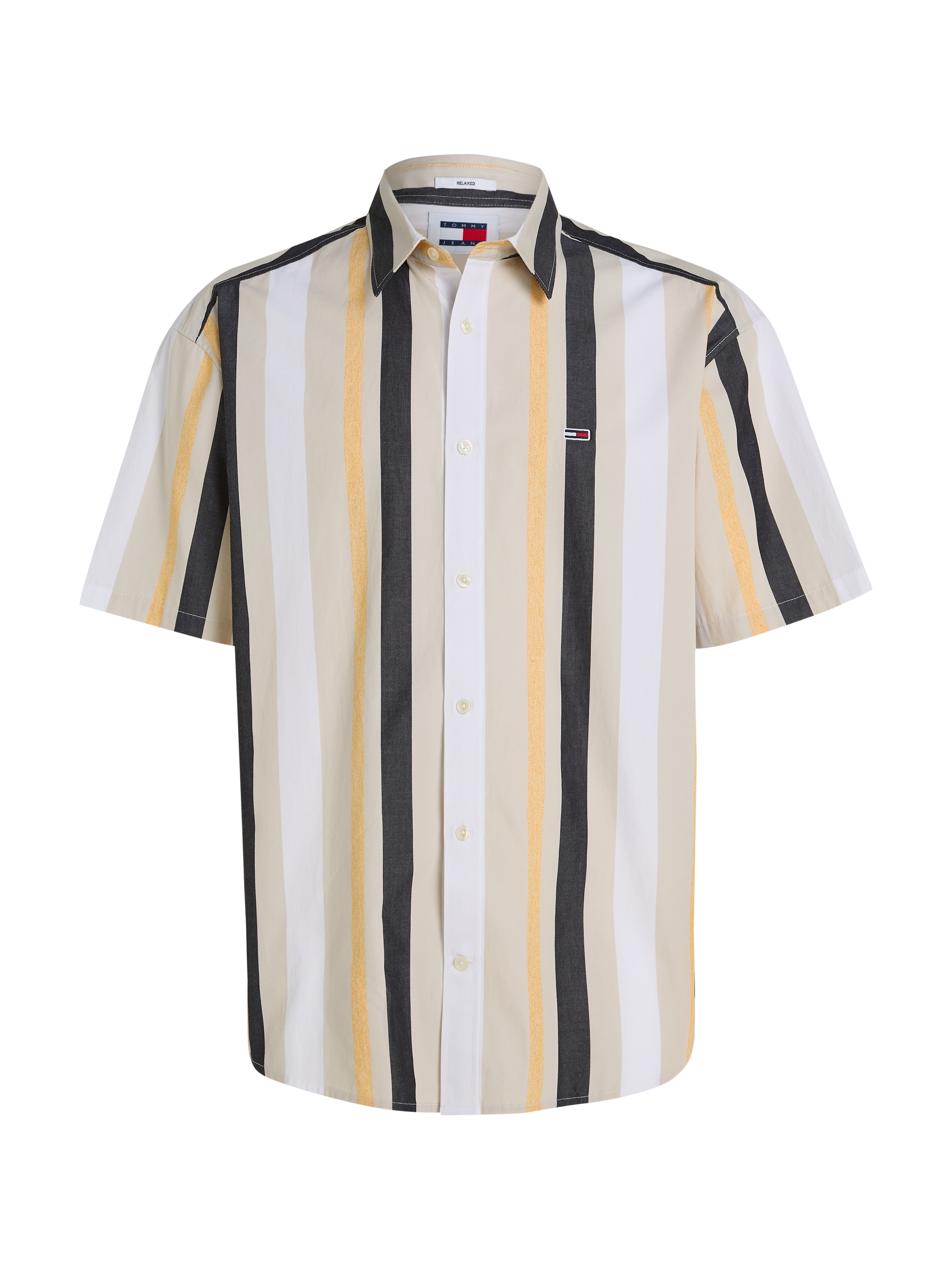 Tommy Jeans Kurzarmhemd »TJM RLX STRIPES SHIRT«, mit mehrfarbigen Streifen