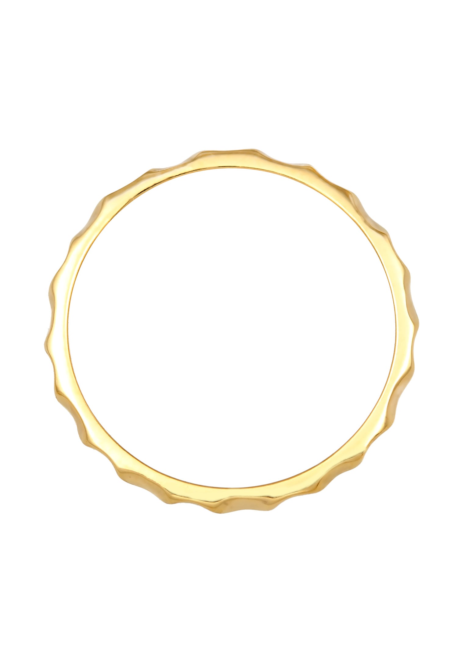 Elli Premium Silberring »Ring Stacking Facetten Basic 375 Gelbgold«