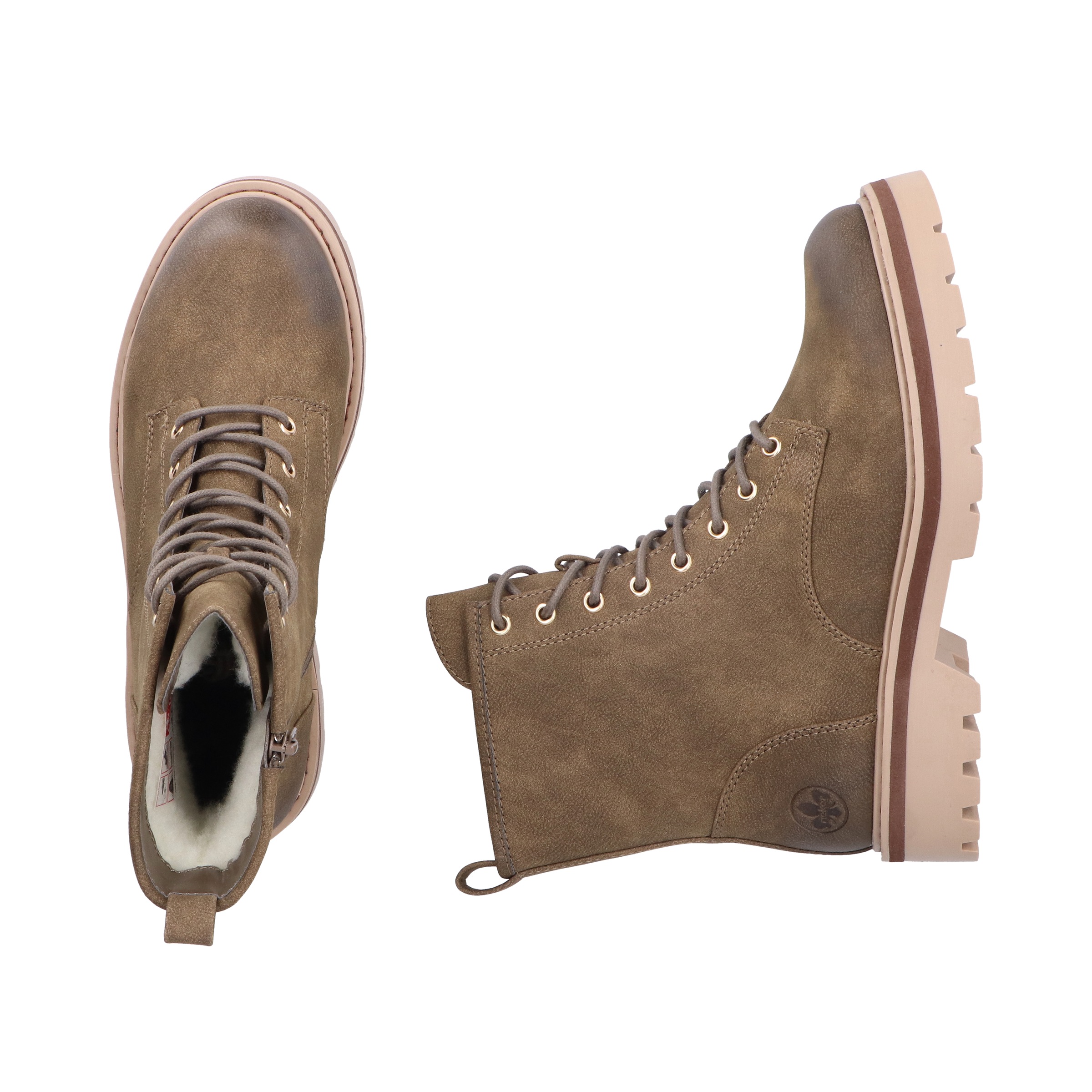 Rieker Schnürboots  Schnürstiefelette, Boots, Blockabsatz, mit Profilsohle