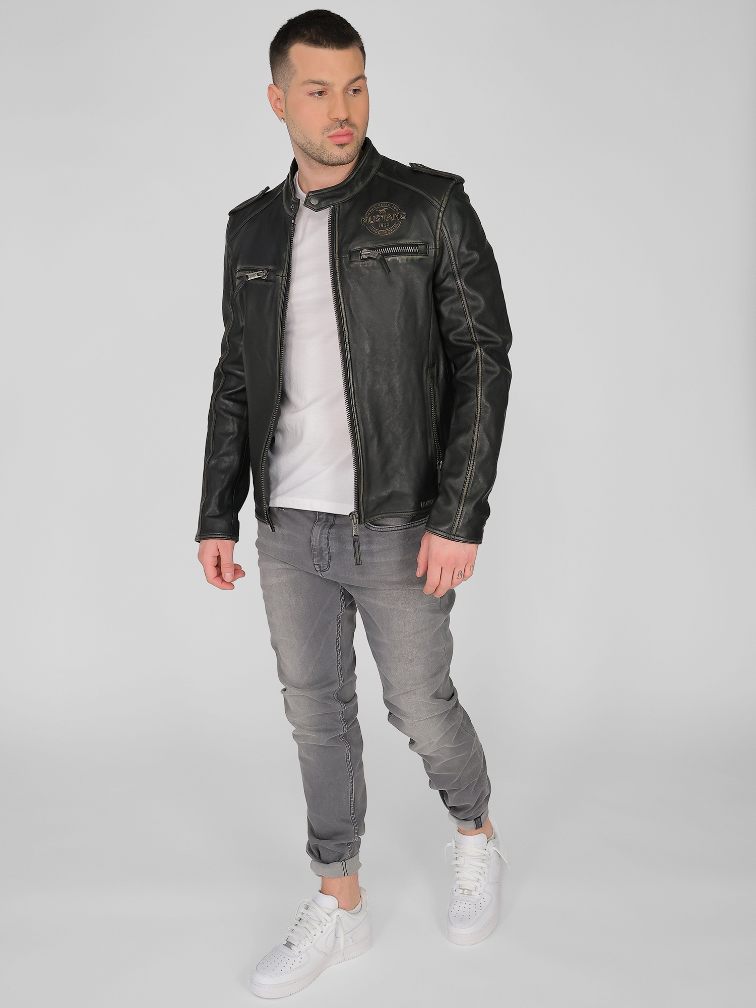 MUSTANG Bikerjacke »Lederjacke 31021303«