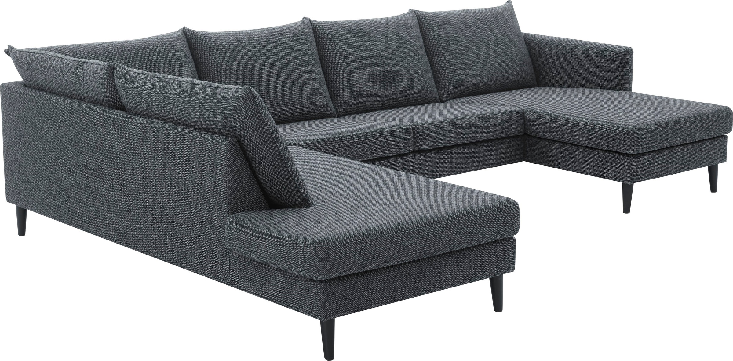 ATLANTIC home collection Wohnlandschaft »Rekvik U-Form«, mit Wellenunterfederung, mit Massivholzfüßen
