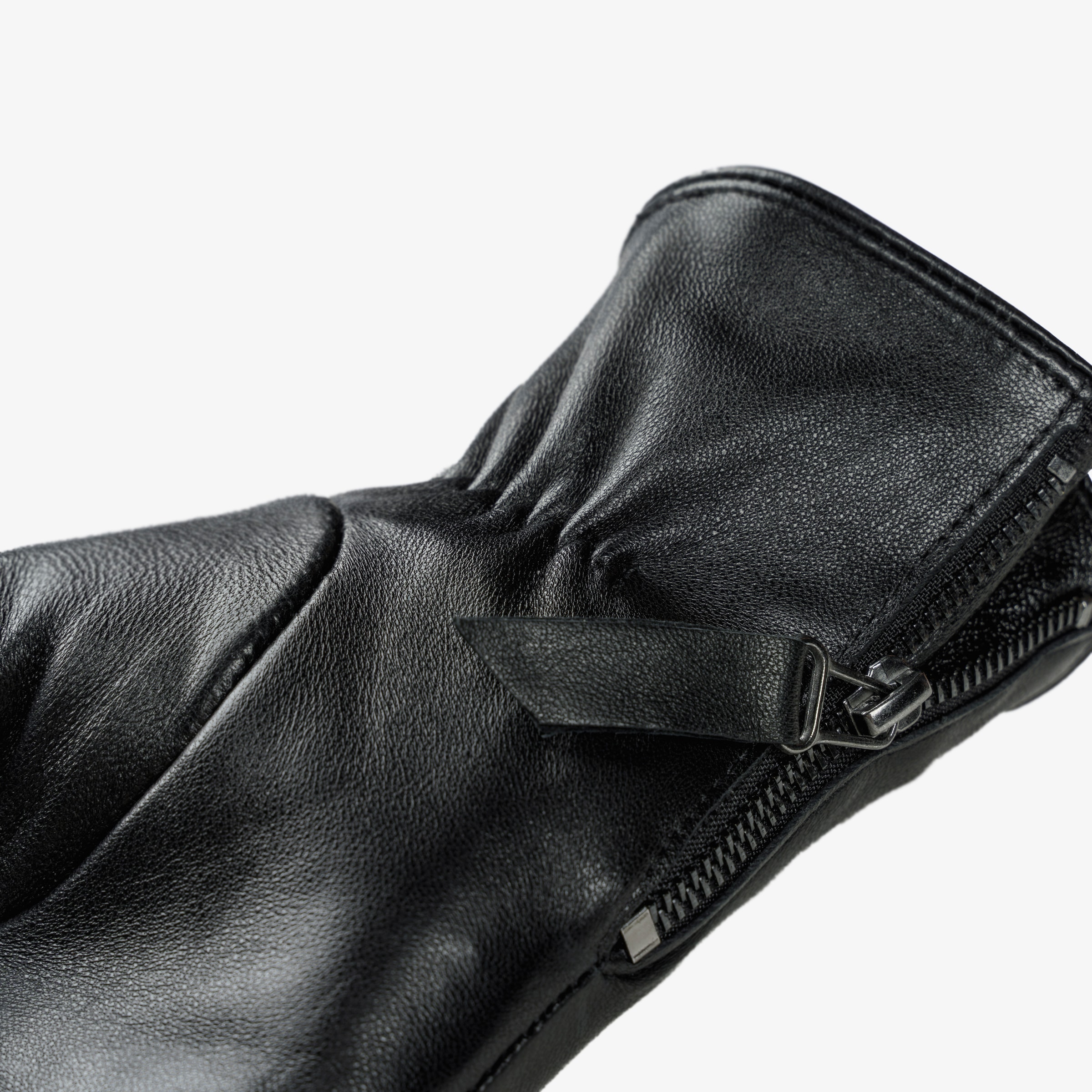 PEARLWOOD Lederhandschuhe »FLORA« seitlicher Reißverschluss mit dekorativen Leder
